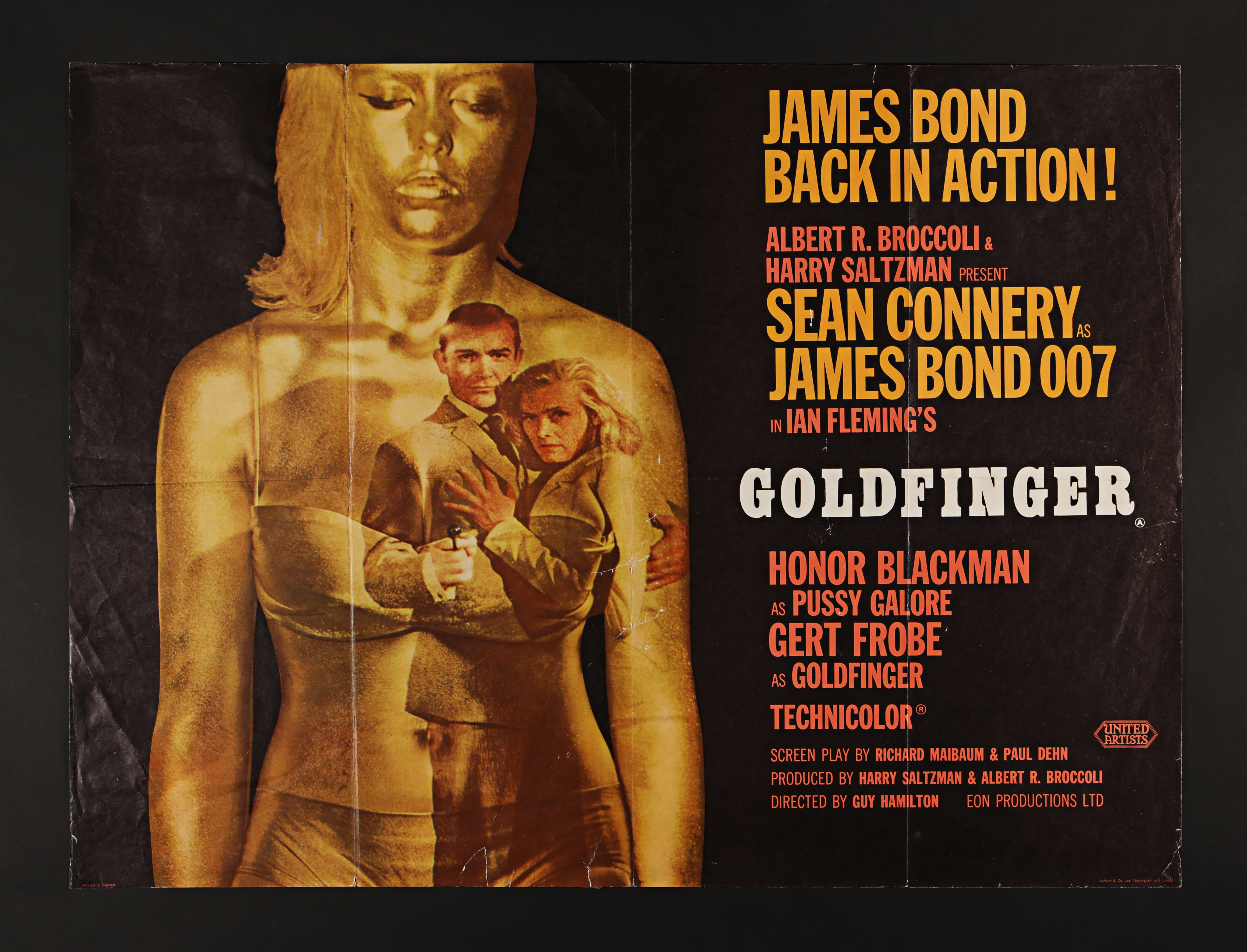 JAMES BOND: GOLDFINGER (1964) - UK Quad, 1964