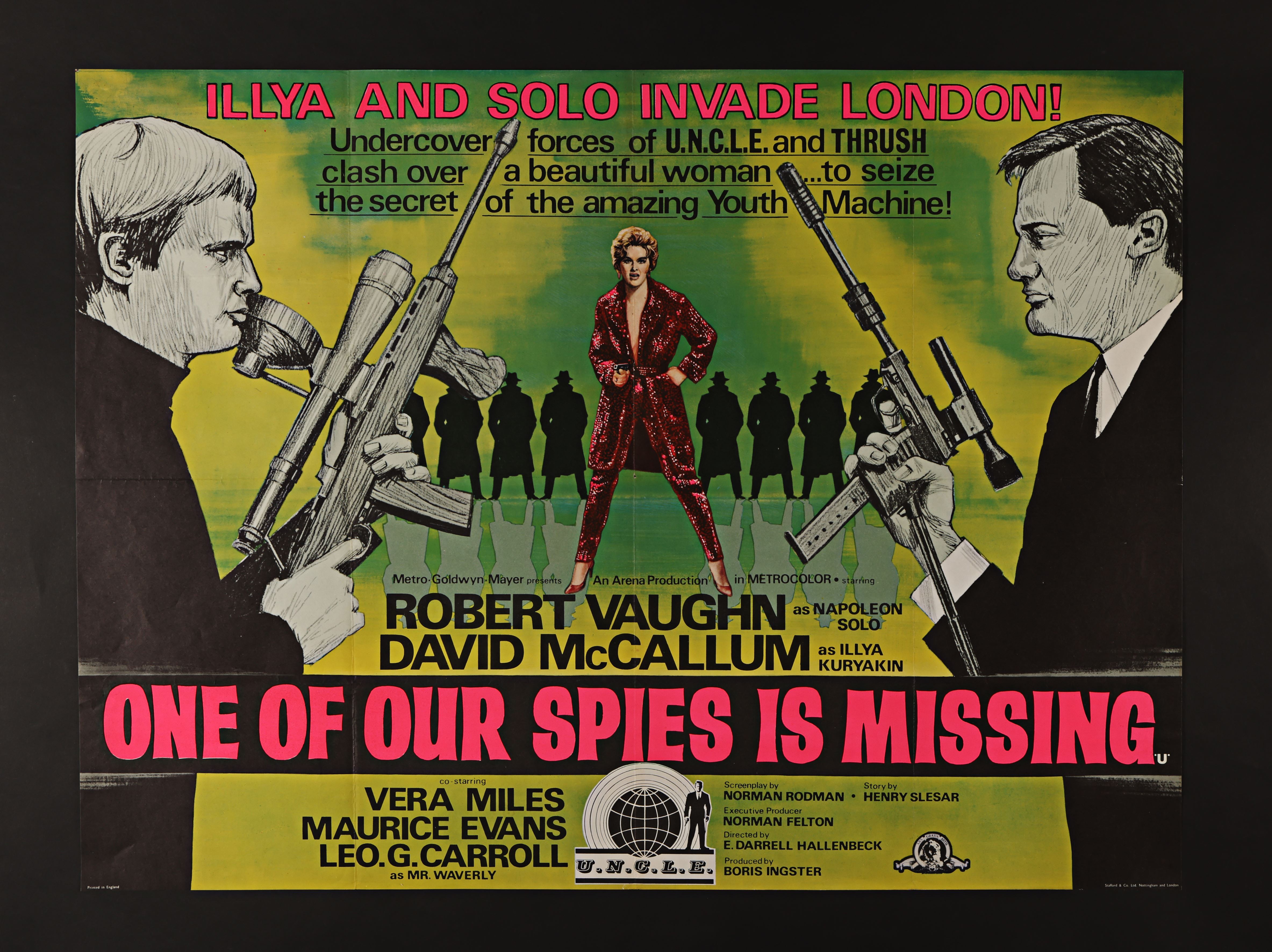 MAN FROM UNCLE: ONE OF OUR SPIES IS MISSING (1966) - UK Quad, 1966