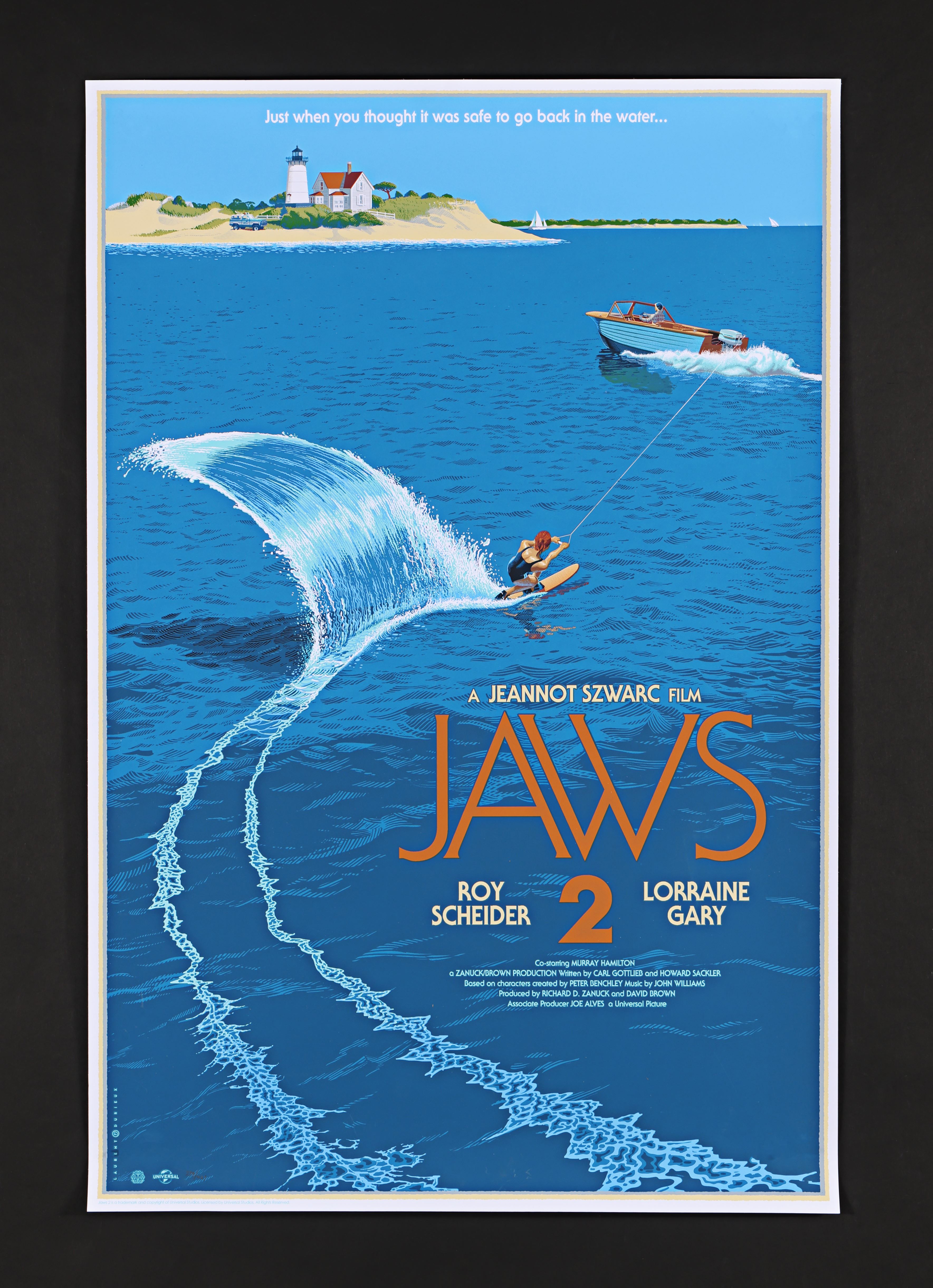 JAWS 2 (1978) - Hand-Numbered Limited Edition Print by Laurent Durieux, 2017