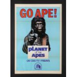 PLANET OF THE APES (1974) - "Go Ape!" T.V. Series US One-Sheet, 1974
