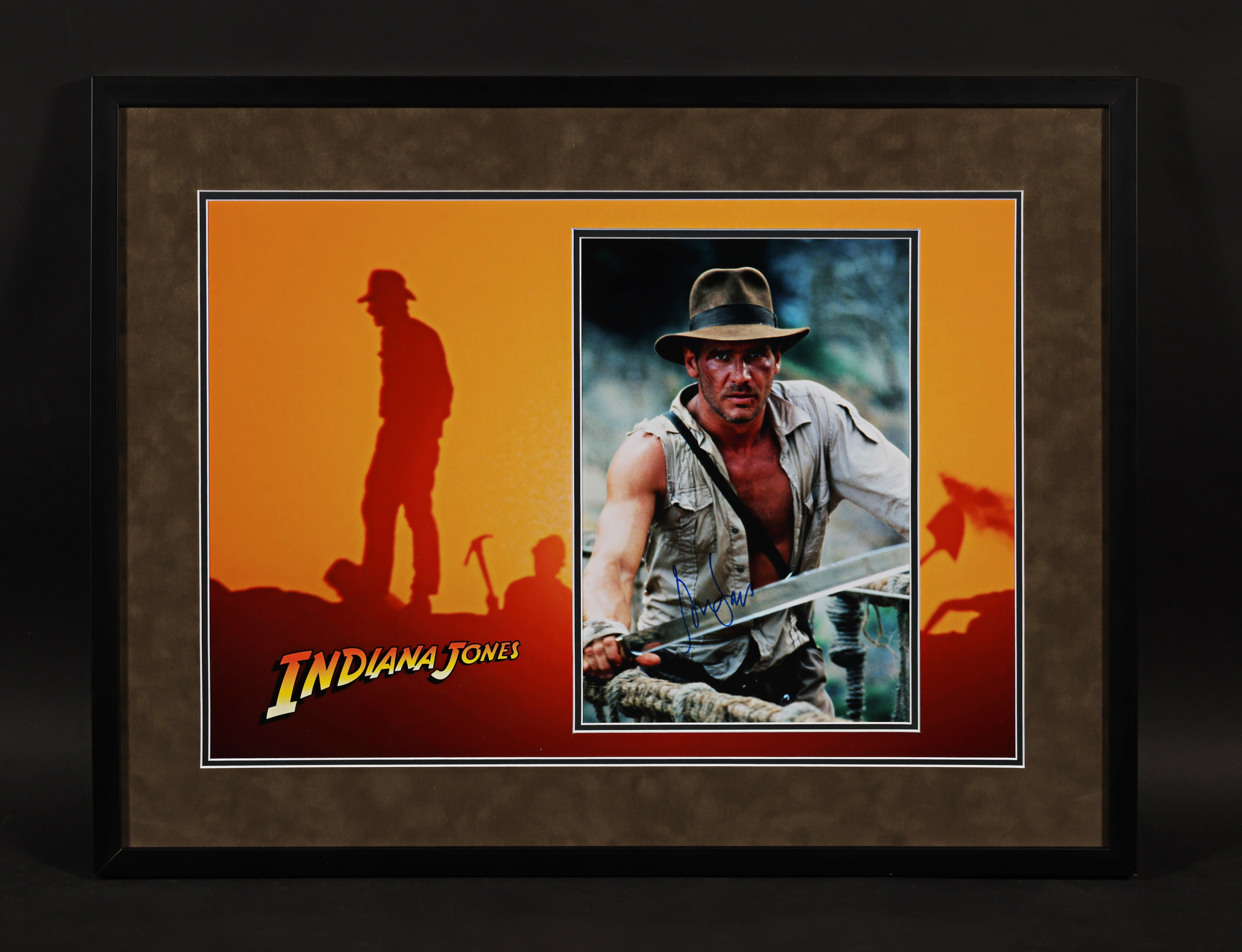 INDIANA JONES - Harrison Ford Autographed Photo Display