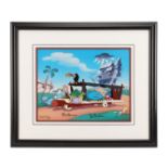 THE FLINTSTONES (T.V. SERIES, 1960-1966) - Framed Limited Edition "Meet The Gruesomes" Animation Cel