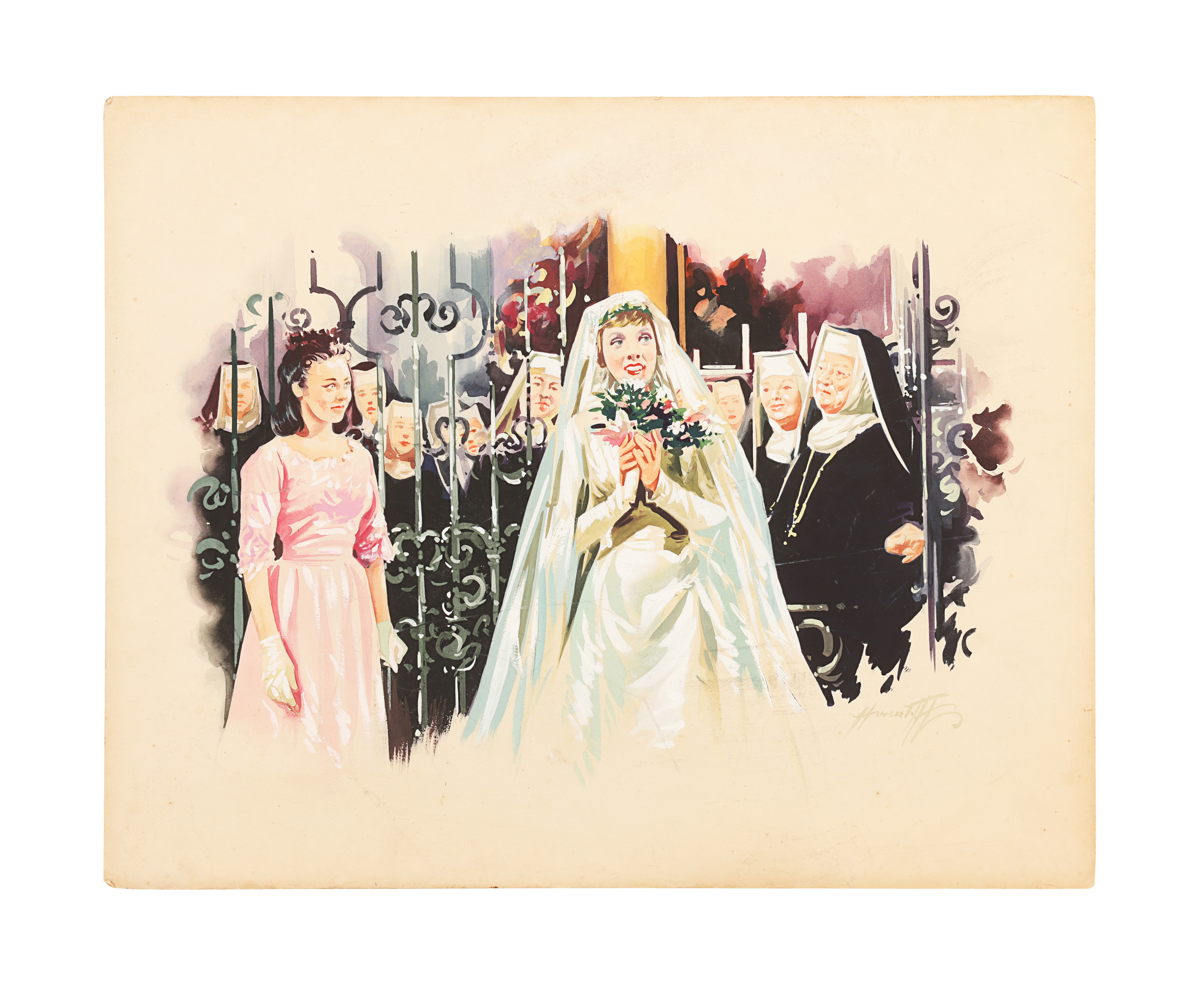 THE SOUND OF MUSIC (1965) - Three Hand-Painted Premiere Foyer Display Artworks, 1965 - Image 3 of 5