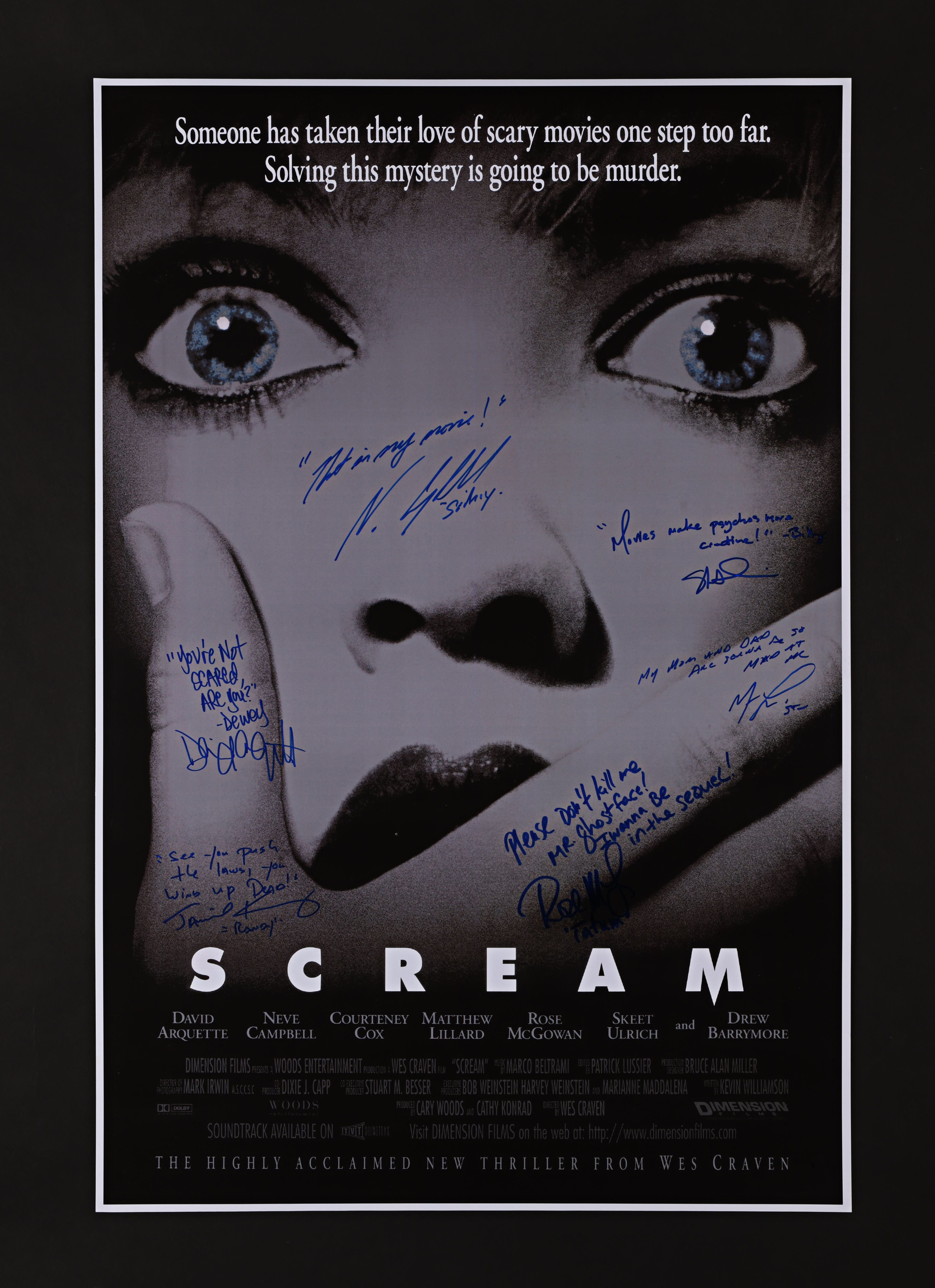 SCREAM (1996) - Neve Campbell, David Arquette, Matthew Lillard, Skeet Ulrich, Rose McGowan and Jamie