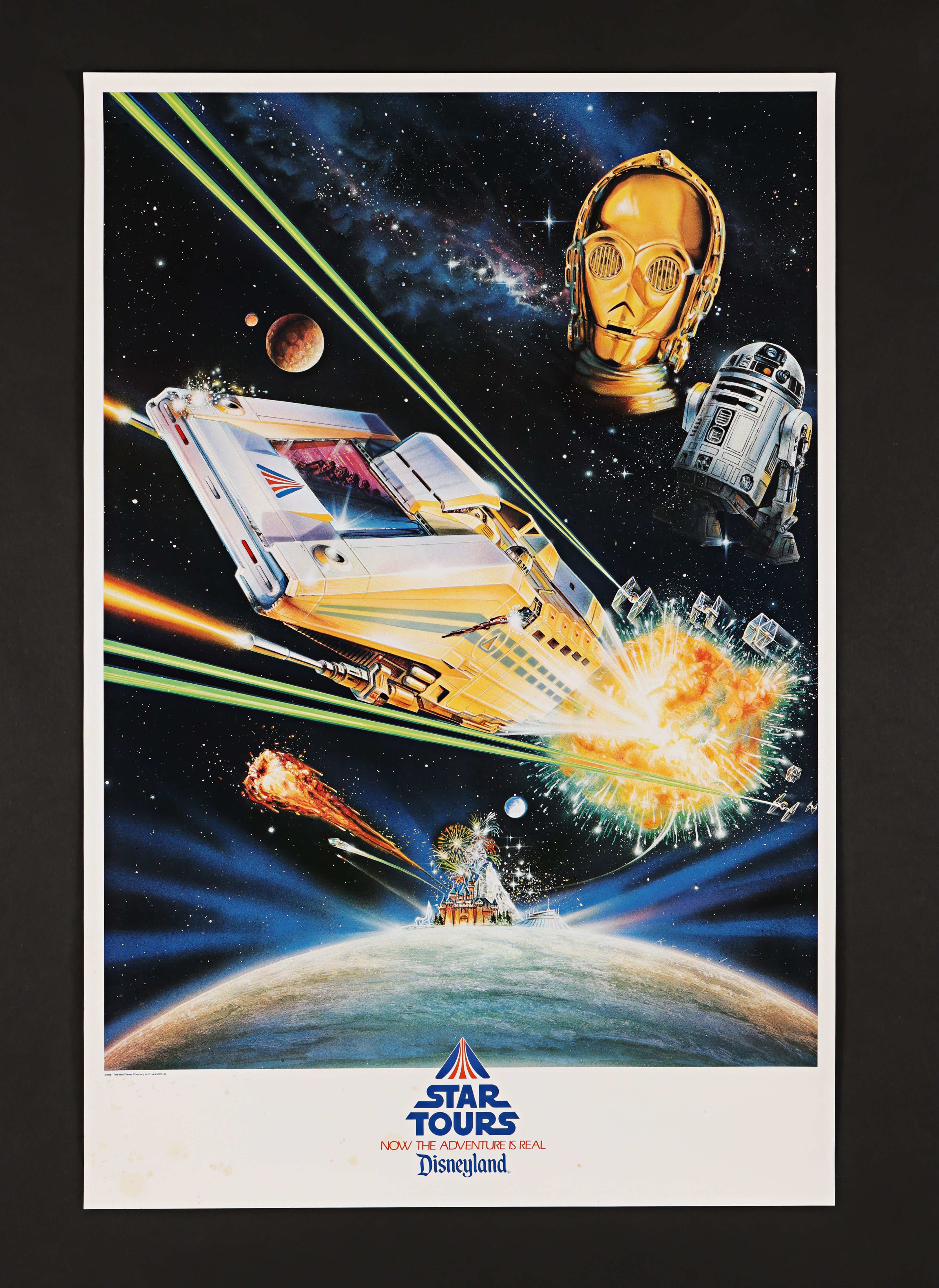 STAR WARS: STAR TOURS (1987) - Star Tours Disneyland Poster, 1987
