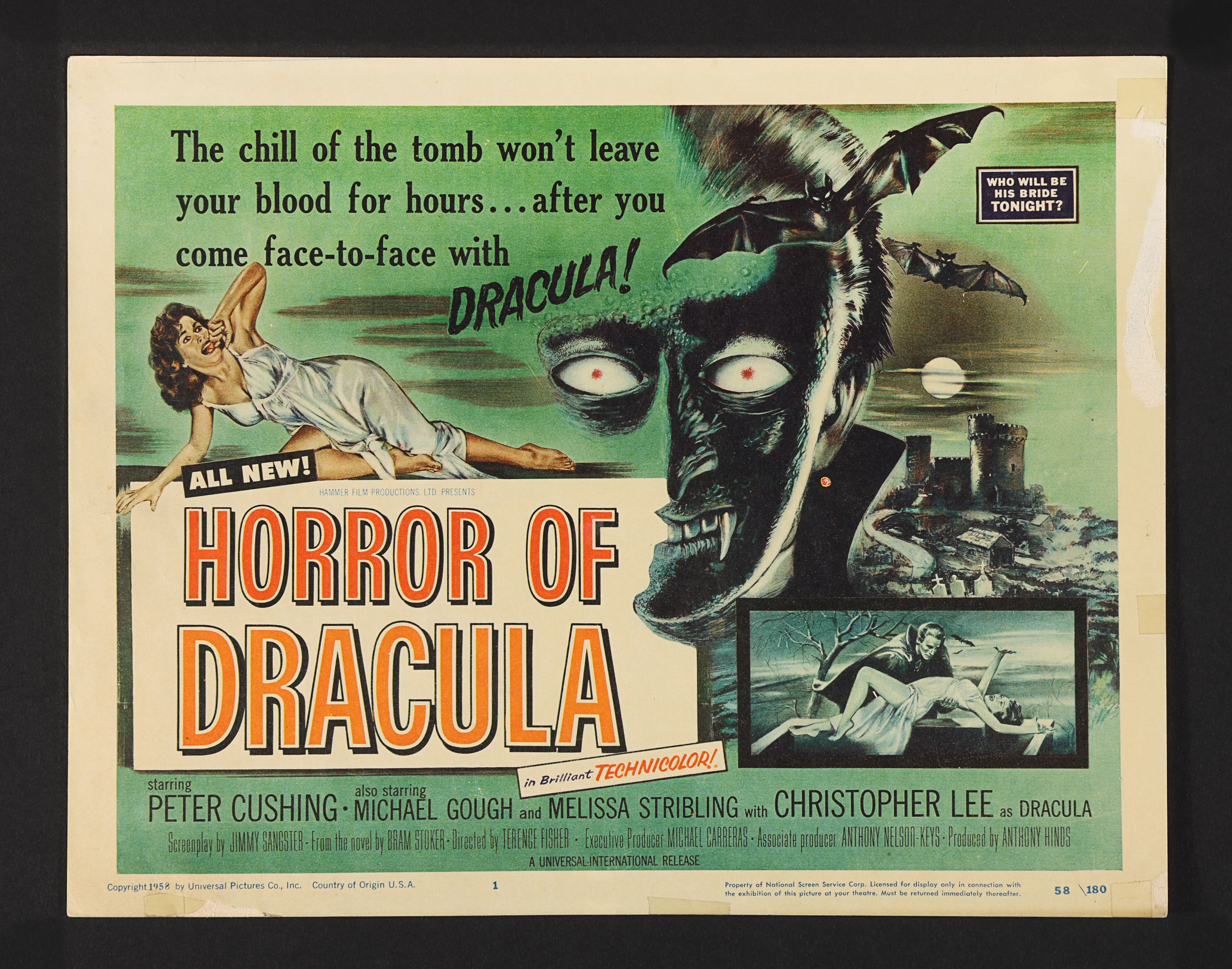 HORROR OF DRACULA (1958) - US Title Lobby Card, 1958