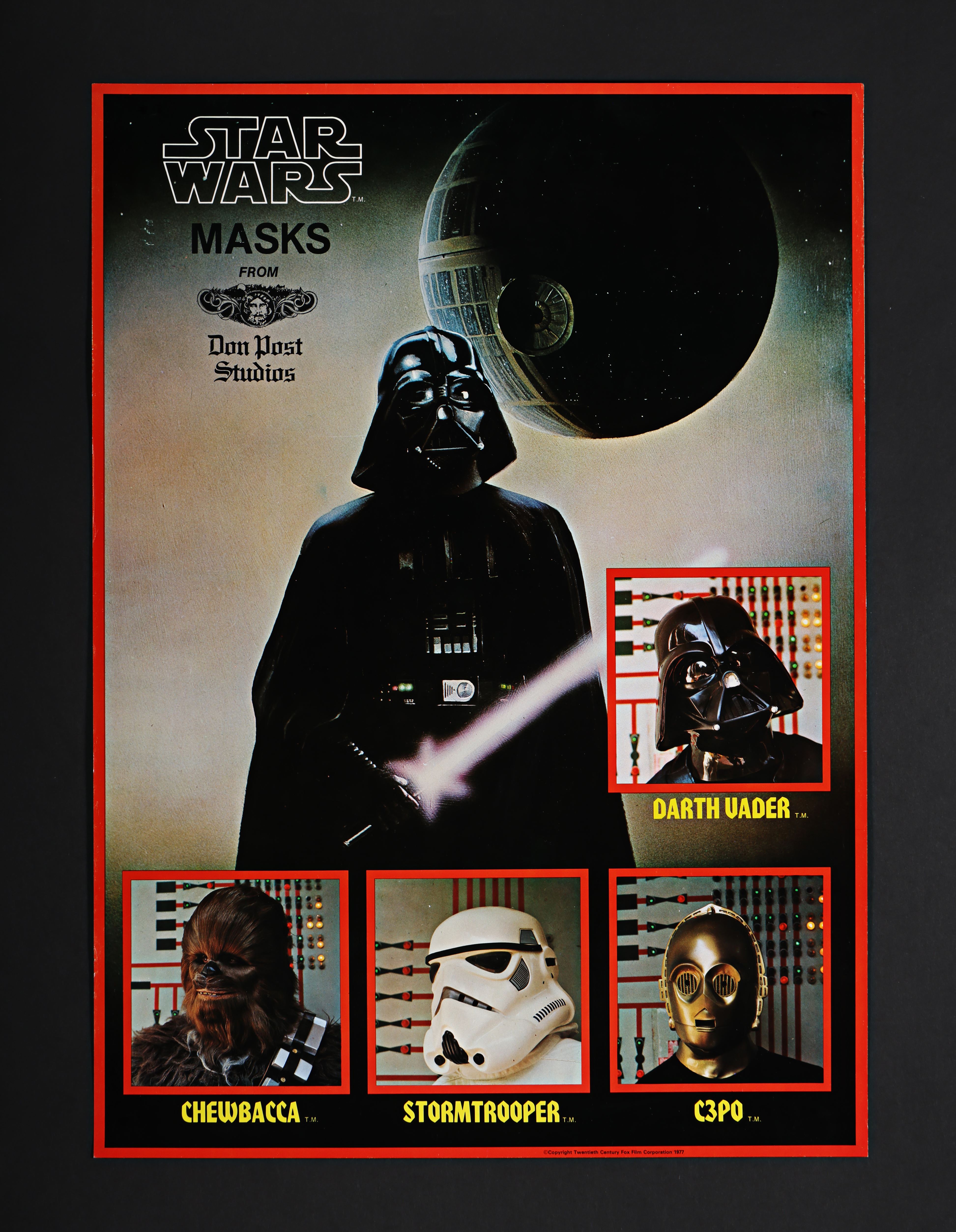 STAR WARS: A NEW HOPE (1977) - David Frangioni Collection: Don Post Studios Masks Poster, 1977