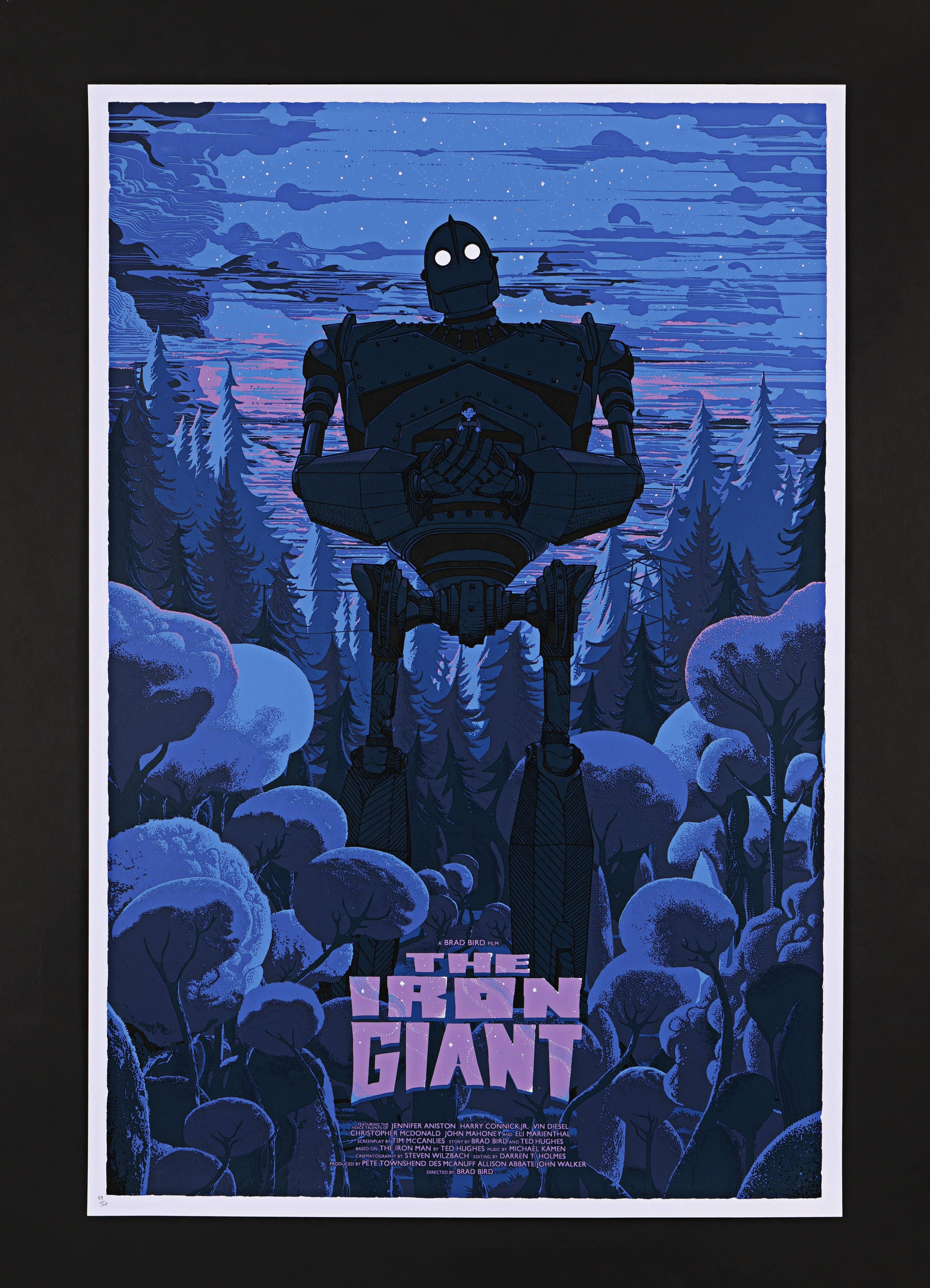 THE IRON GIANT (1999) - Hand-Numbered Limited Edition Variant Print by Kilian Eng, 2016