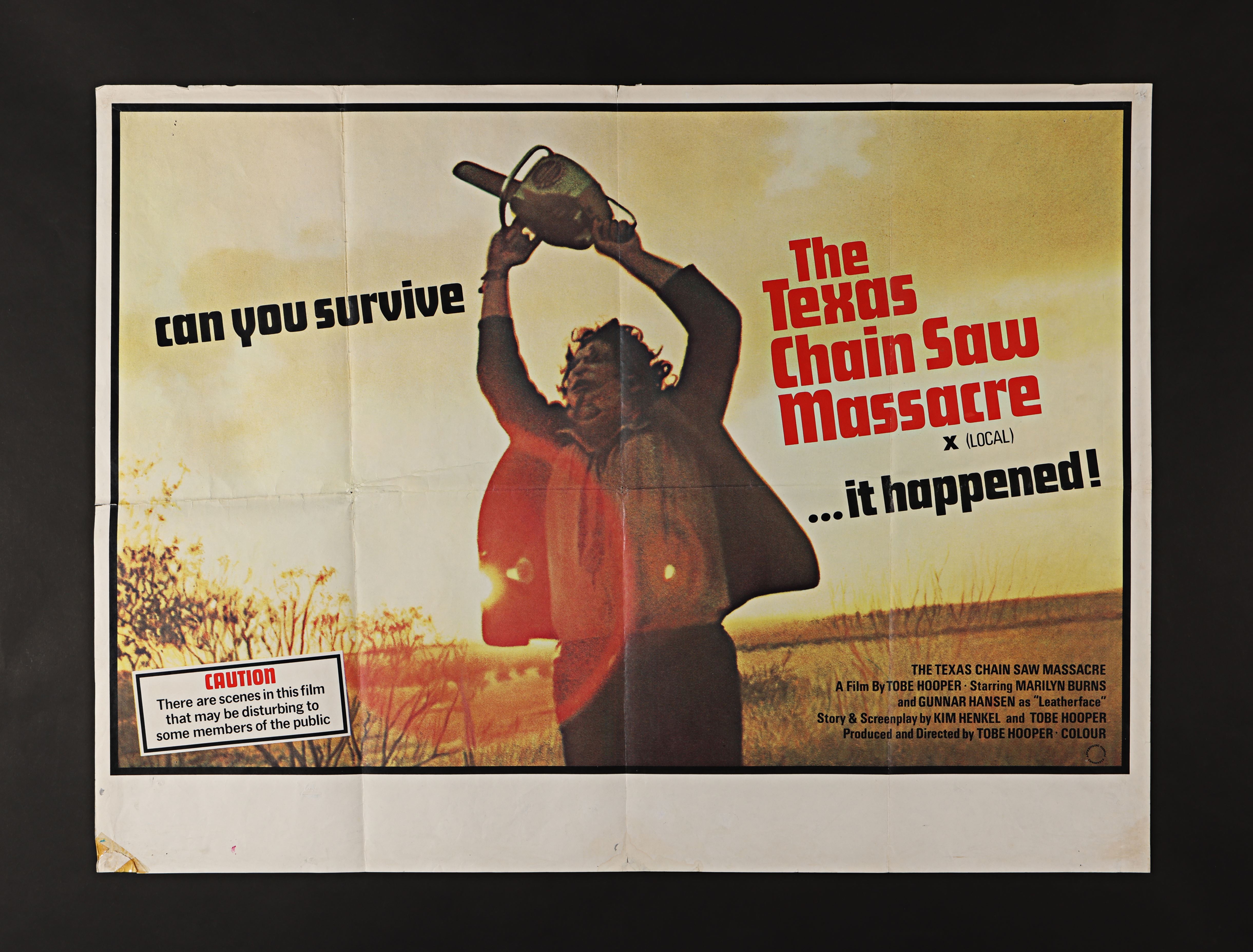 TEXAS CHAINSAW MASSACRE (1974) - UK Quad (Local), 1974