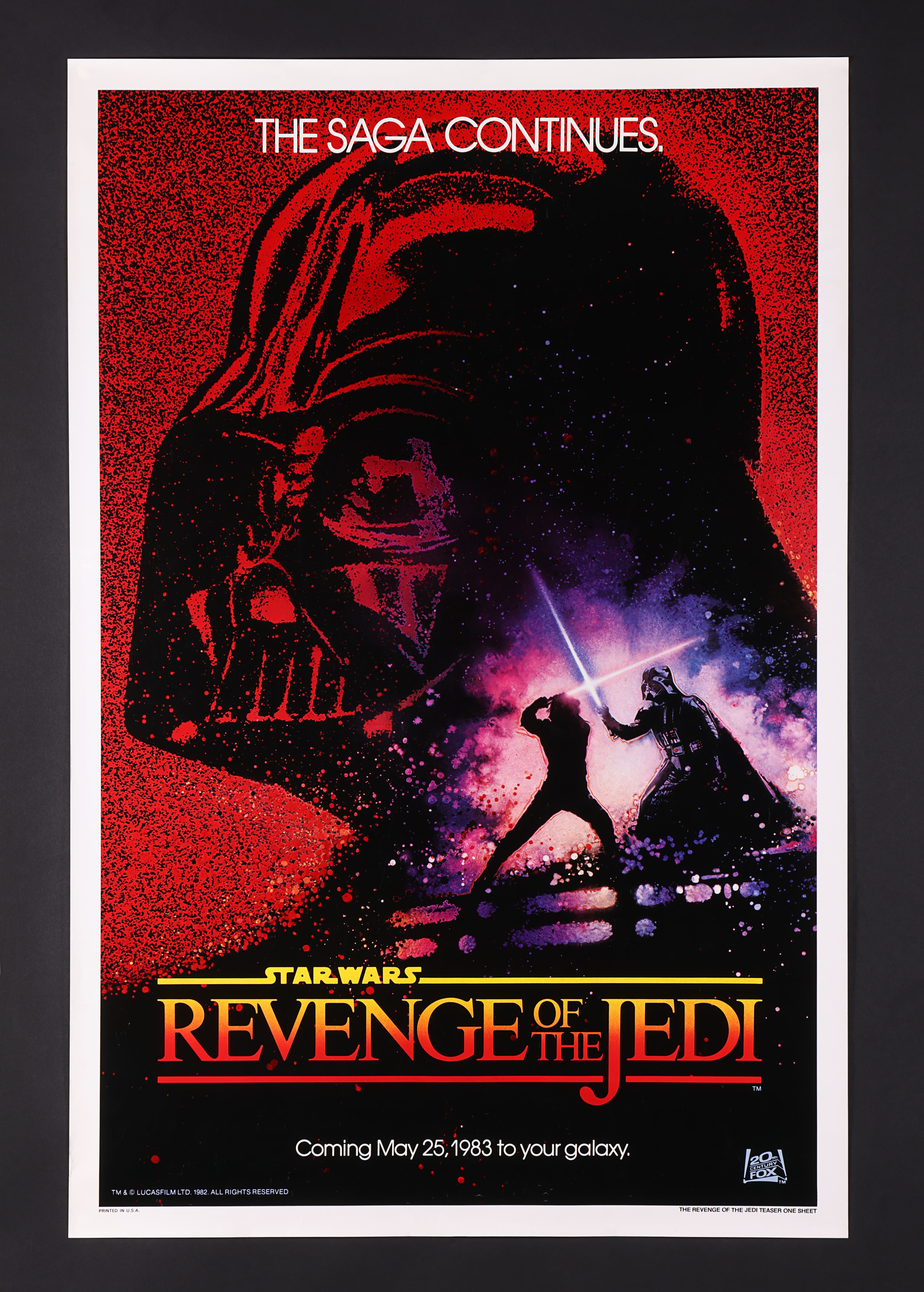 STAR WARS: RETURN OF THE JEDI (1983) - Dated "Revenge" US One-Sheet - Rolled, 1983