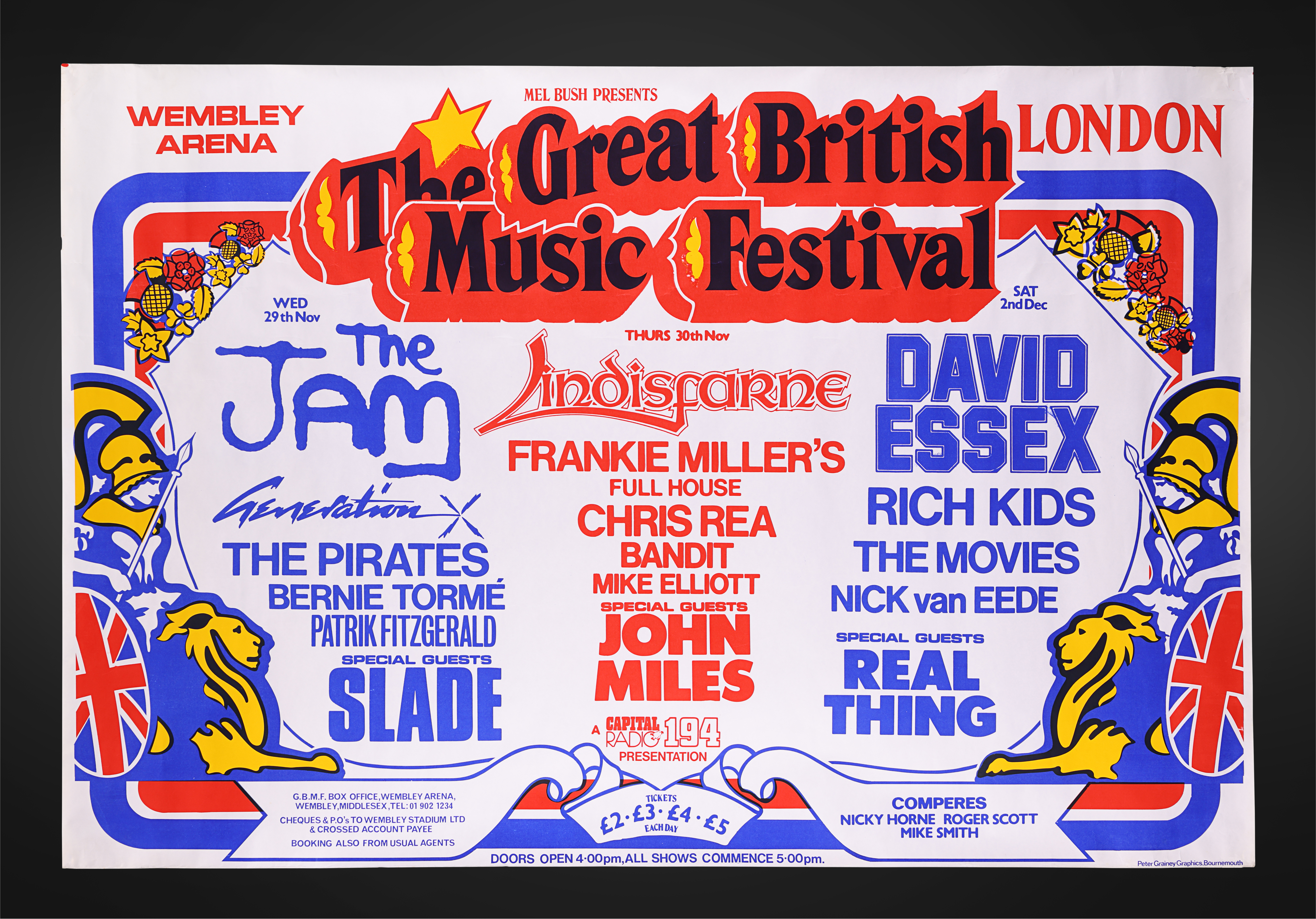 THE JAM, GENERATION X AND OTHERS (1978) - The Great British Music Festival Poster, 1978