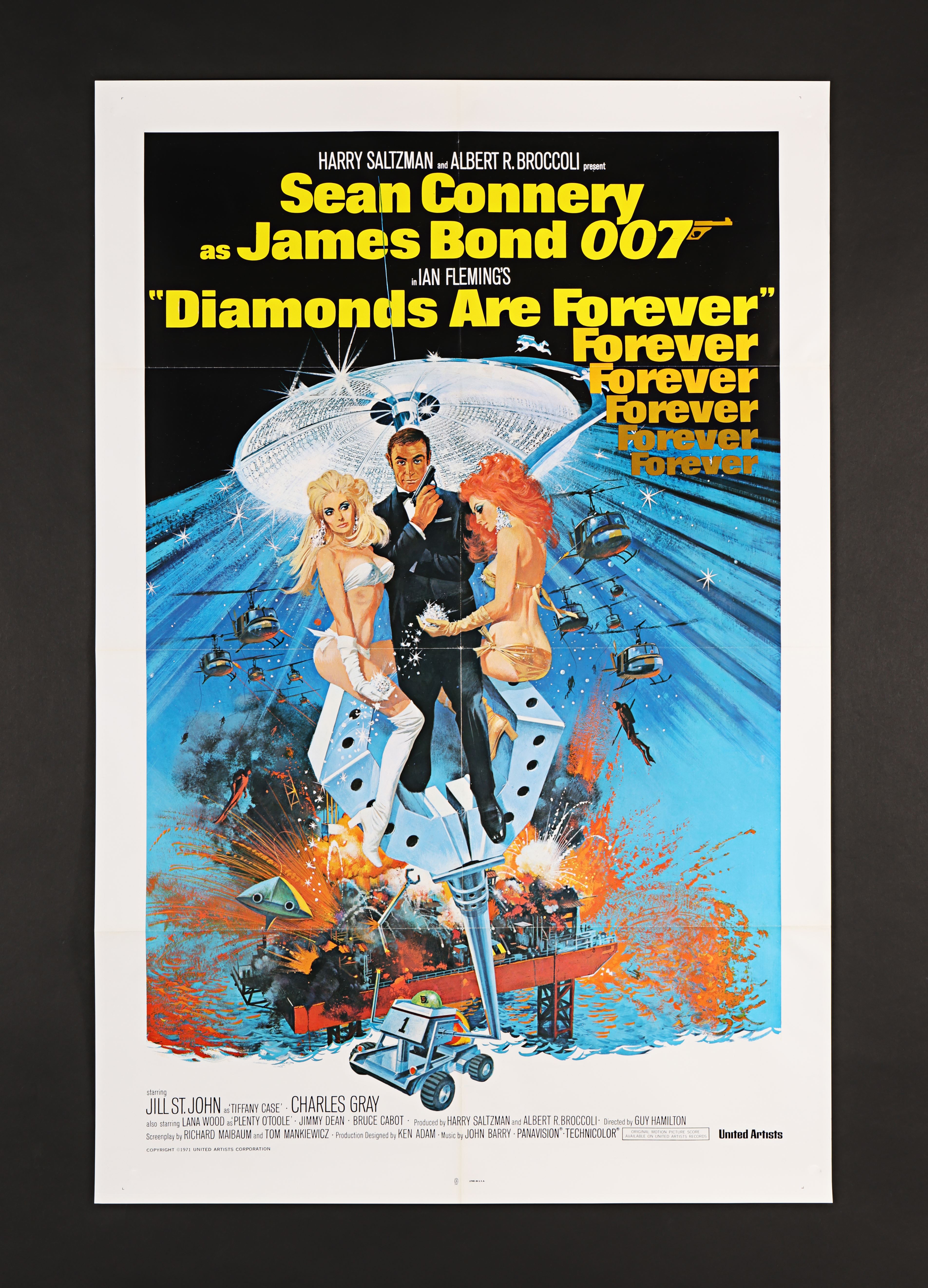 JAMES BOND: DIAMONDS ARE FOREVER (1971) - David Frangioni Collection: US One-Sheet, 1980