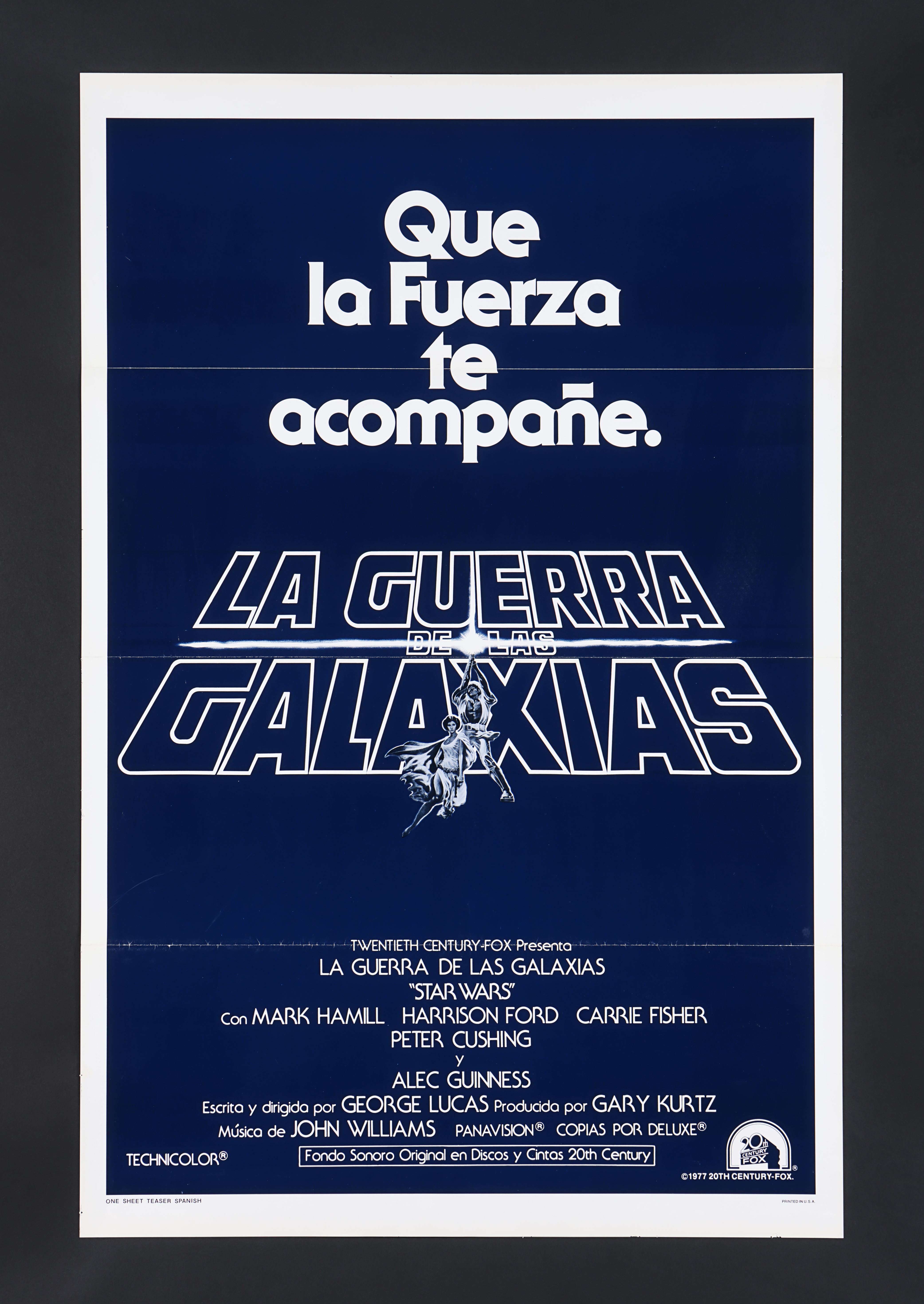 STAR WARS: A NEW HOPE (1977) - David Frangioni Collection: US Spanish Teaser One-Sheet, 1977