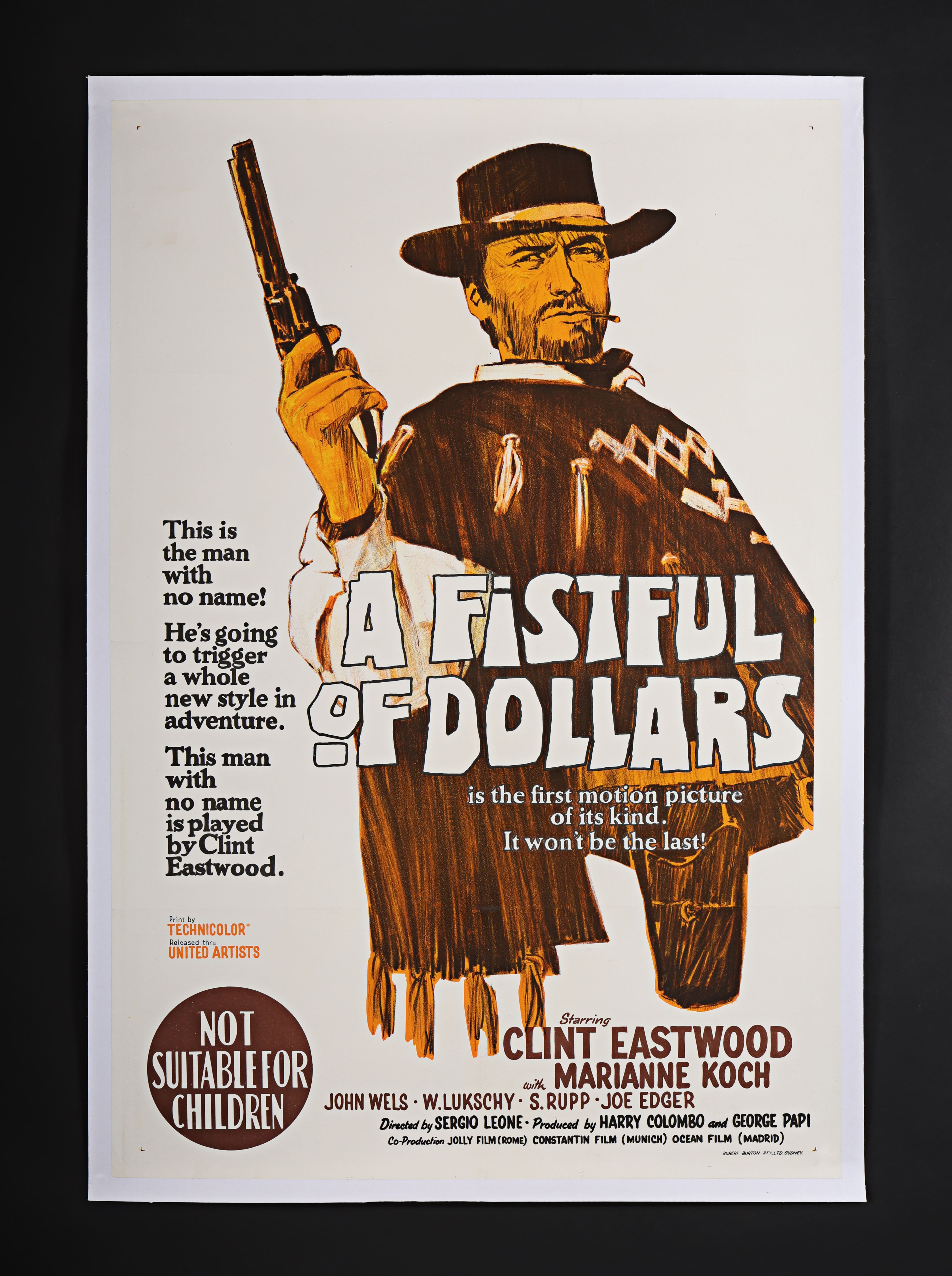 A FISTFUL OF DOLLARS (1964) - David Frangioni Collection: Australian One-Sheet - Linen-Backed, 1967