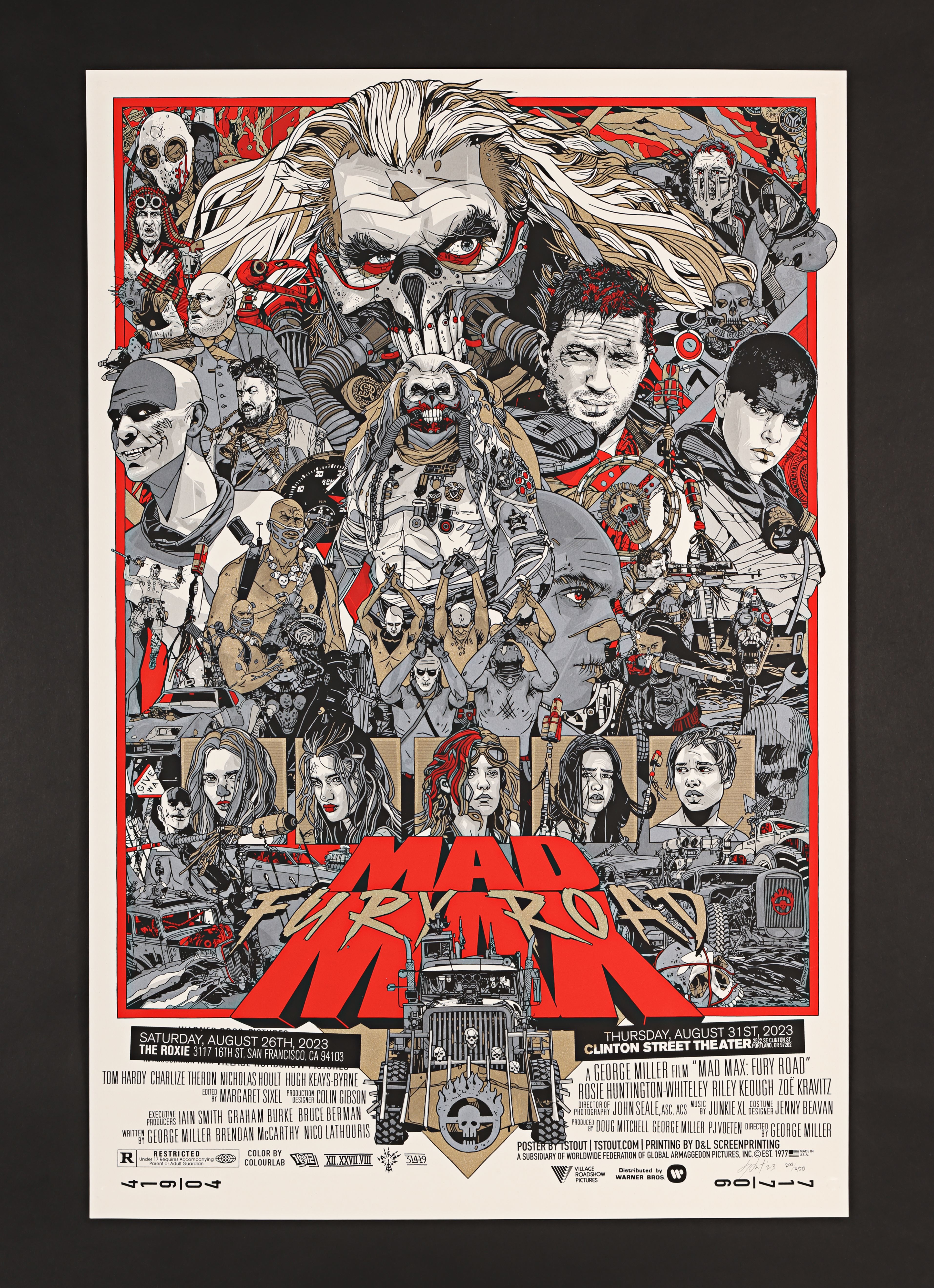 MAD MAX: FURY ROAD (2015) - Signed, Dated and Hand-Numbered Limited San Francisco Edition Print by T