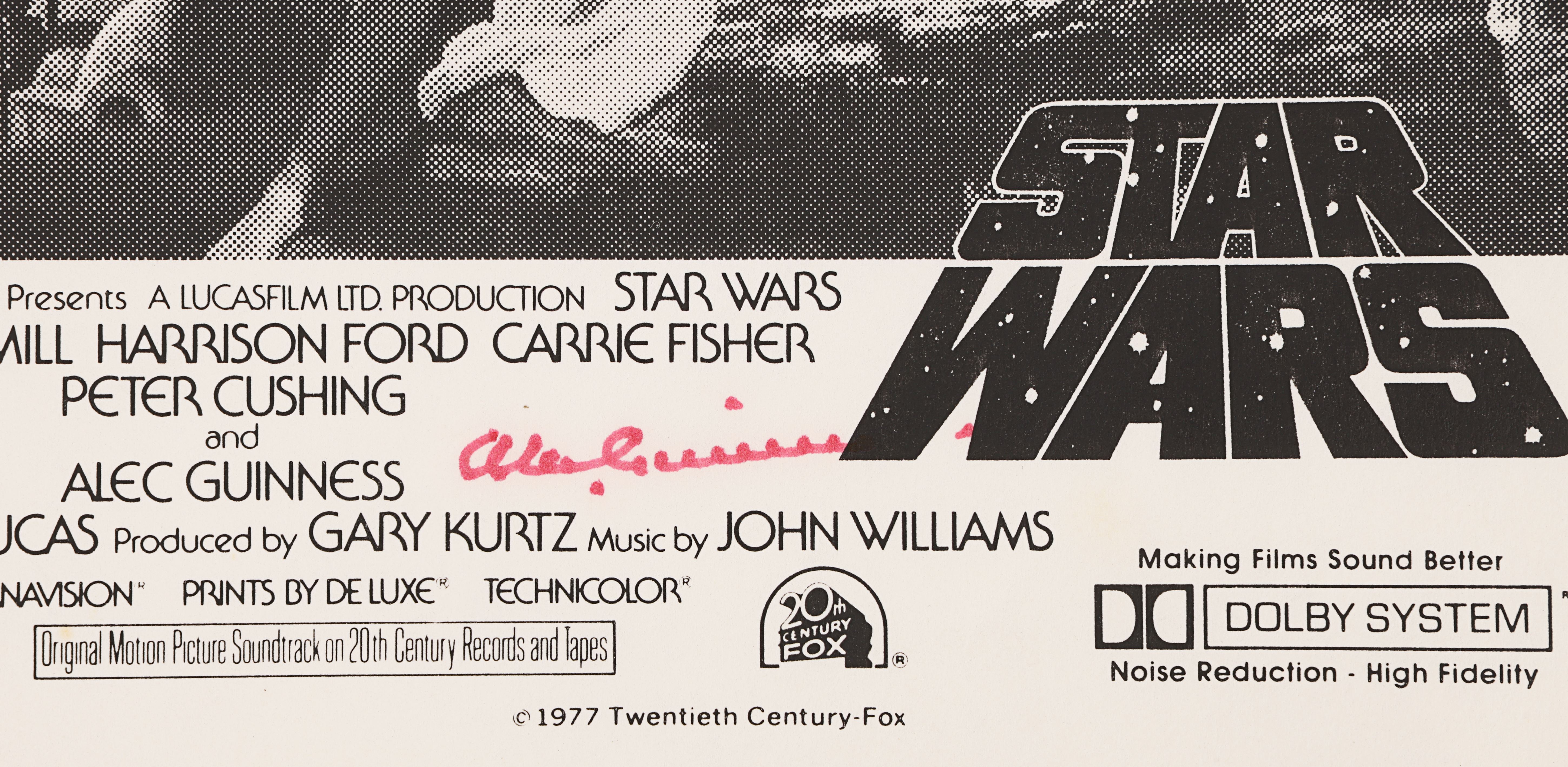 STAR WARS: A NEW HOPE (1977) - Alec Guinness Autographed Mini Poster Image - Image 2 of 3