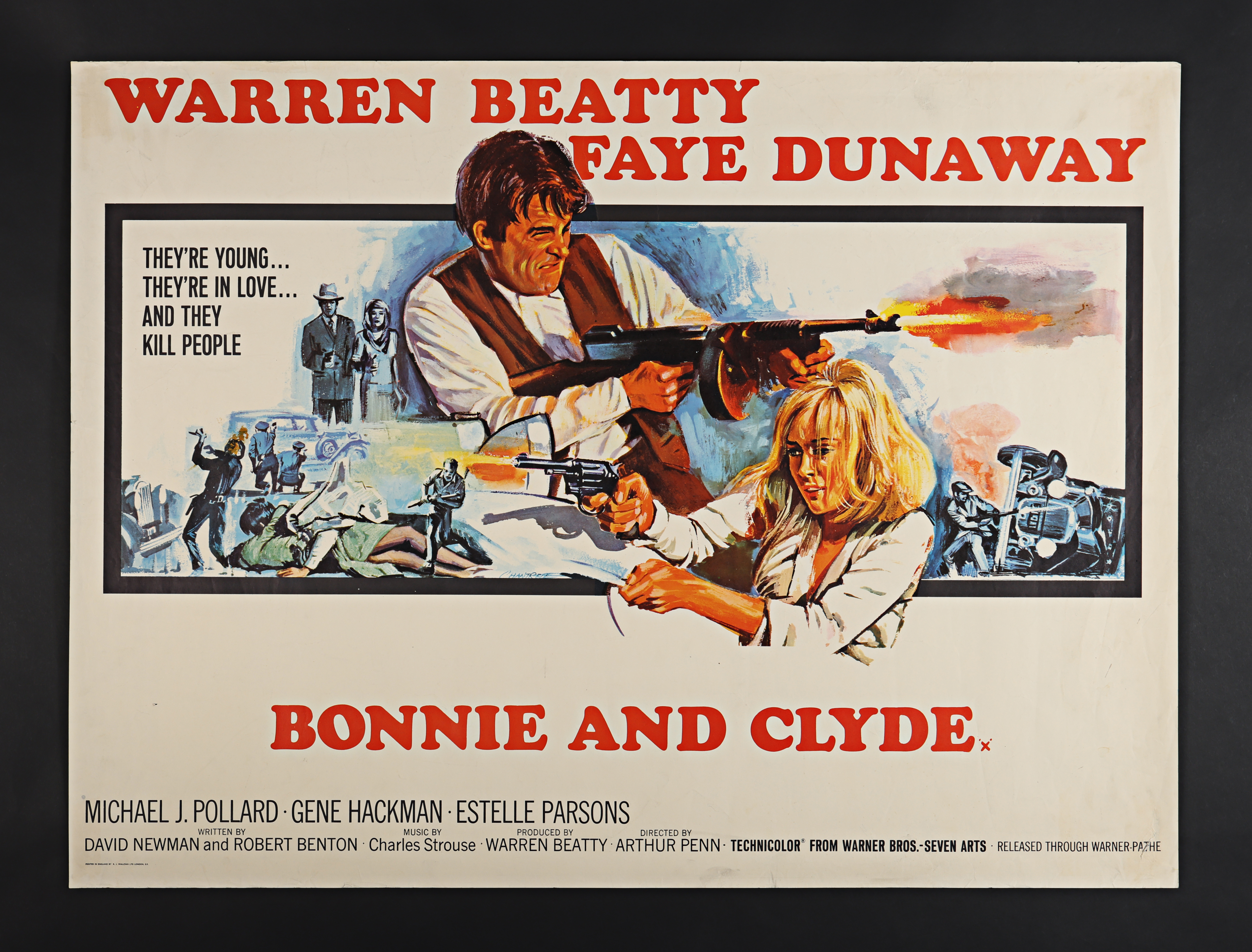 BONNIE AND CLYDE (1967) - David Frangioni Collection: UK Quad, 1967