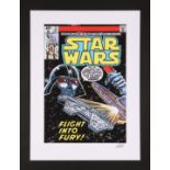 STAR WARS COMICS - Portfolio of Six Limited Edition Marvel Star Wars Comic Book Cover Prints Signed