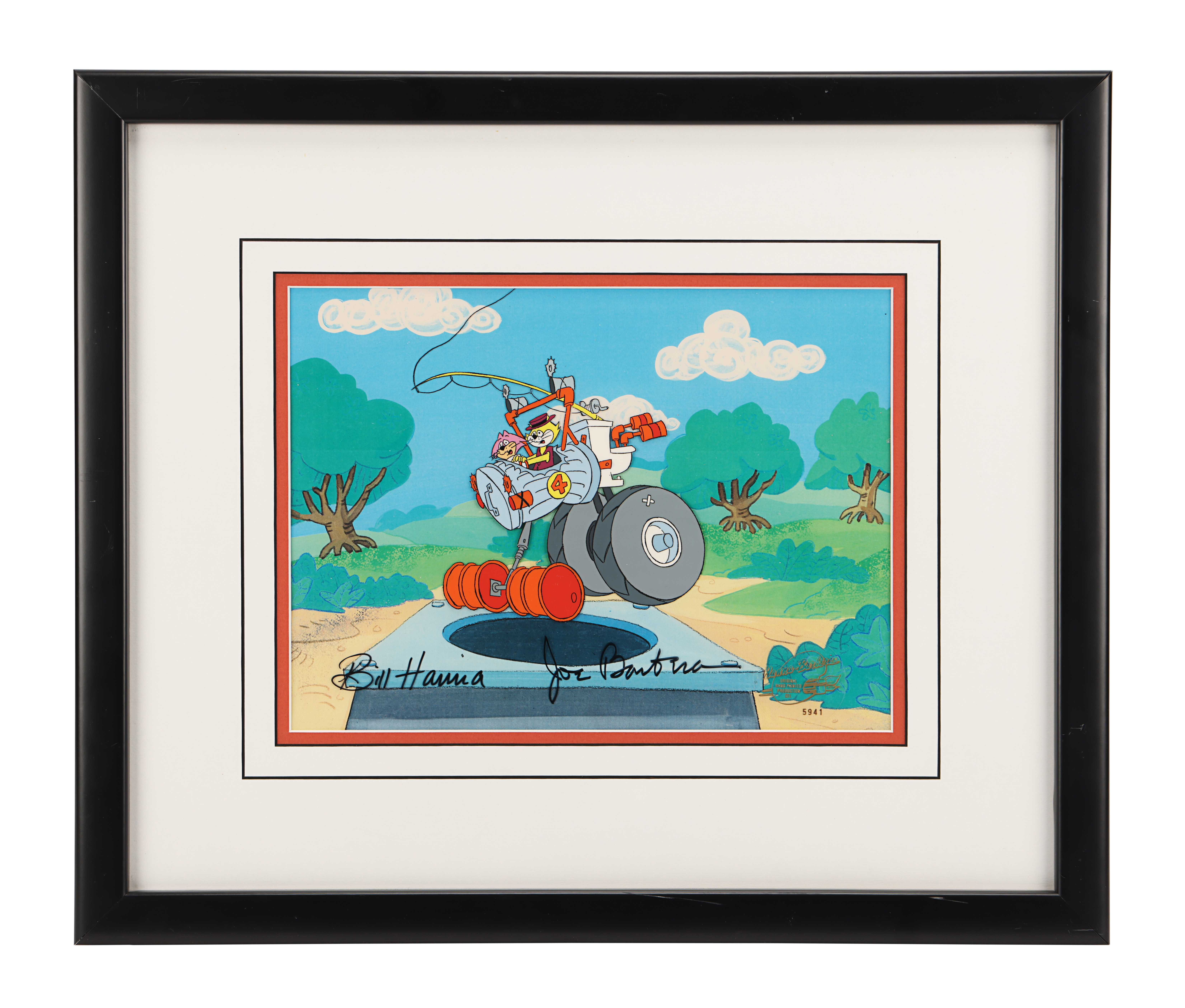 WACKY RACES (T.V. SERIES, 1968 - 1970) - Framed Fender Bender 500 Original Production Animation Cel