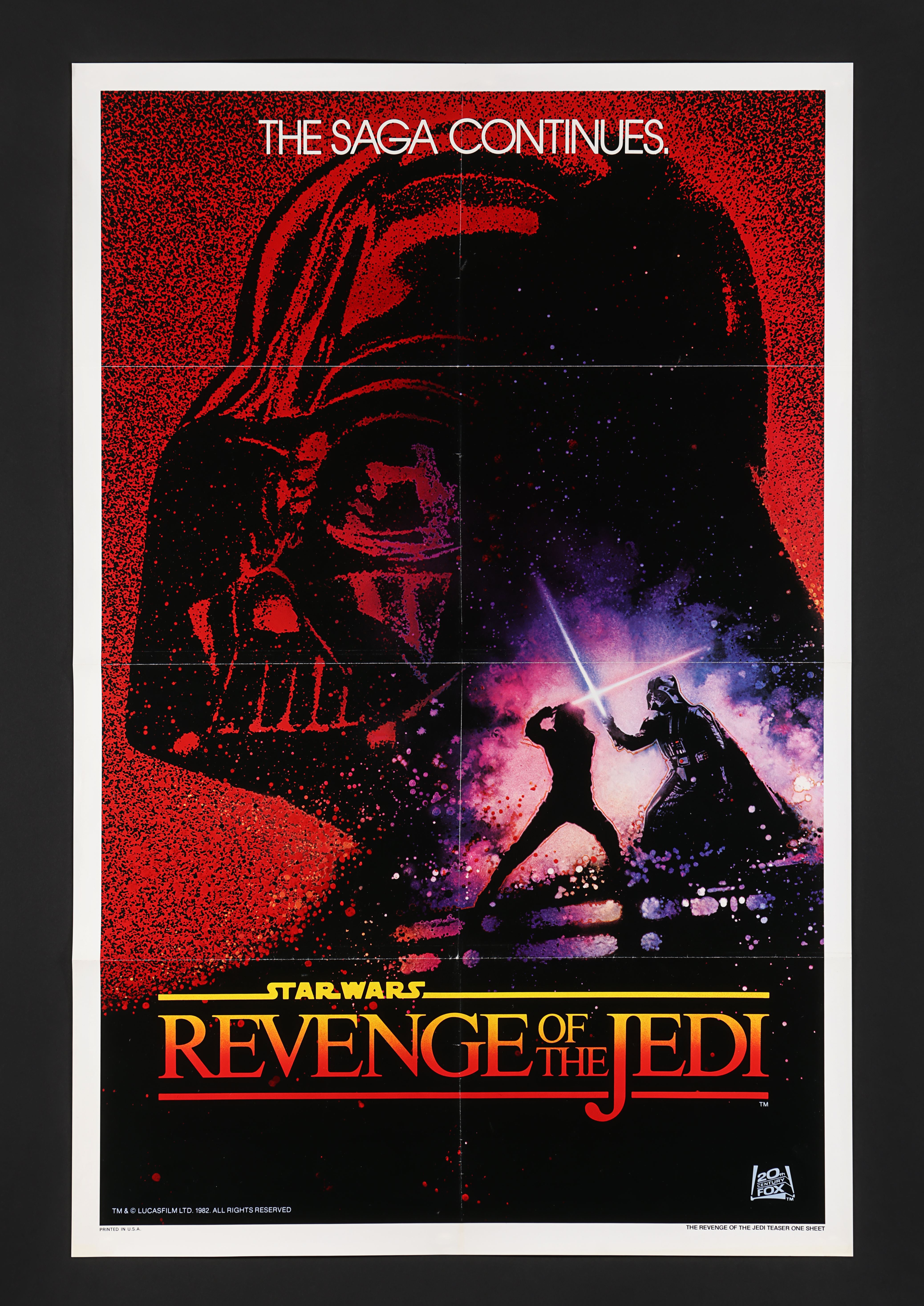 STAR WARS: RETURN OF THE JEDI (1983) - Undated "Revenge" US One-Sheet, 1983