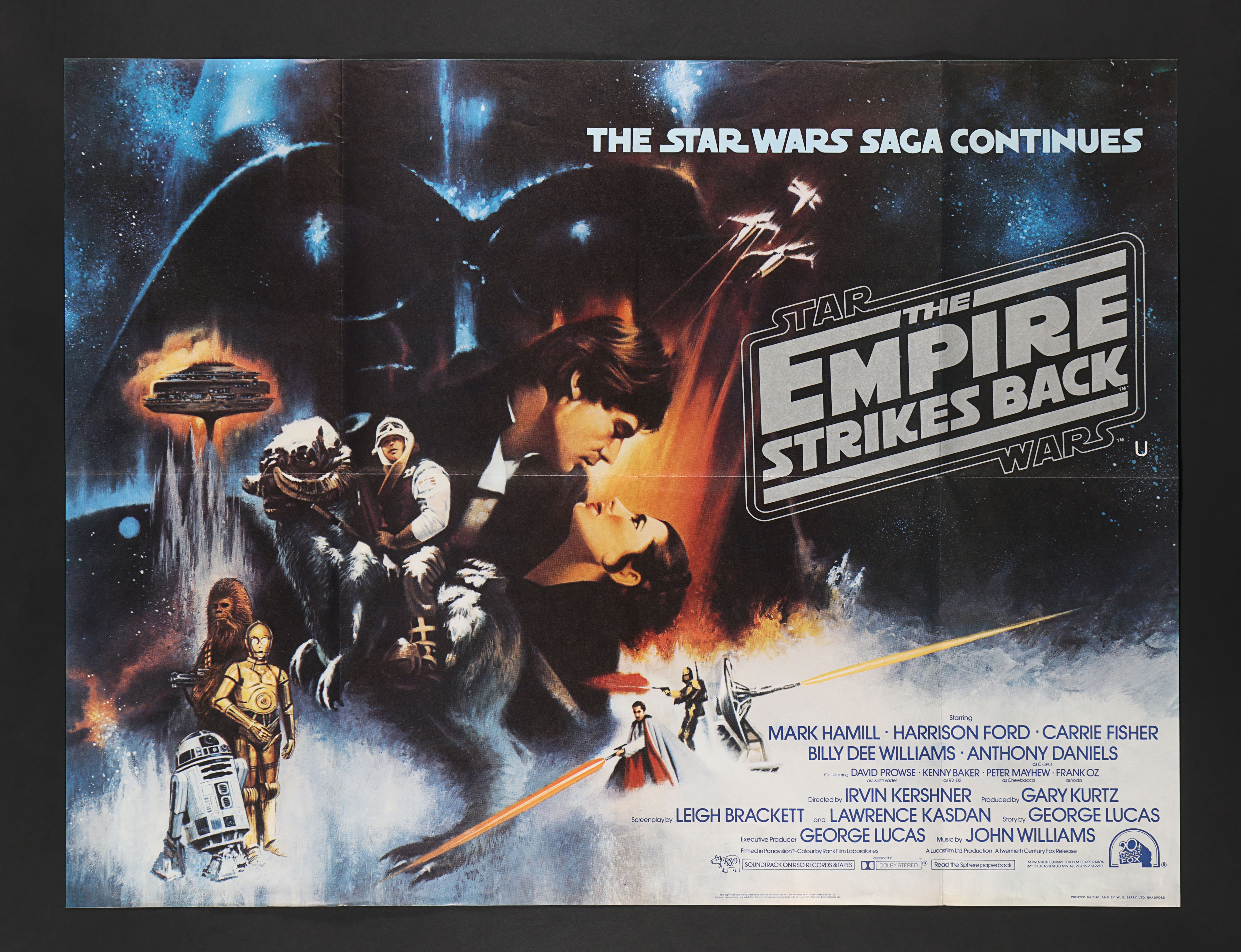 STAR WARS: THE EMPIRE STRIKES BACK (1980) - Untrimmed UK "Gone with the Wind" Style A Quad