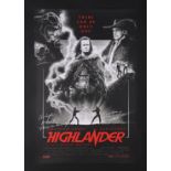 HIGHLANDER (1986) - Christopher Lambert Autographed Limited Edition Vice Press Print by Matt Ferguso