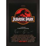 JURASSIC PARK (1993) - Jeff Goldblum, Sam Neill and Laura Dern Autographed Poster