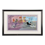 THE FLINTSTONES / THE JETSONS - Framed Limited Edition Character Study Animation Cel Autographed by