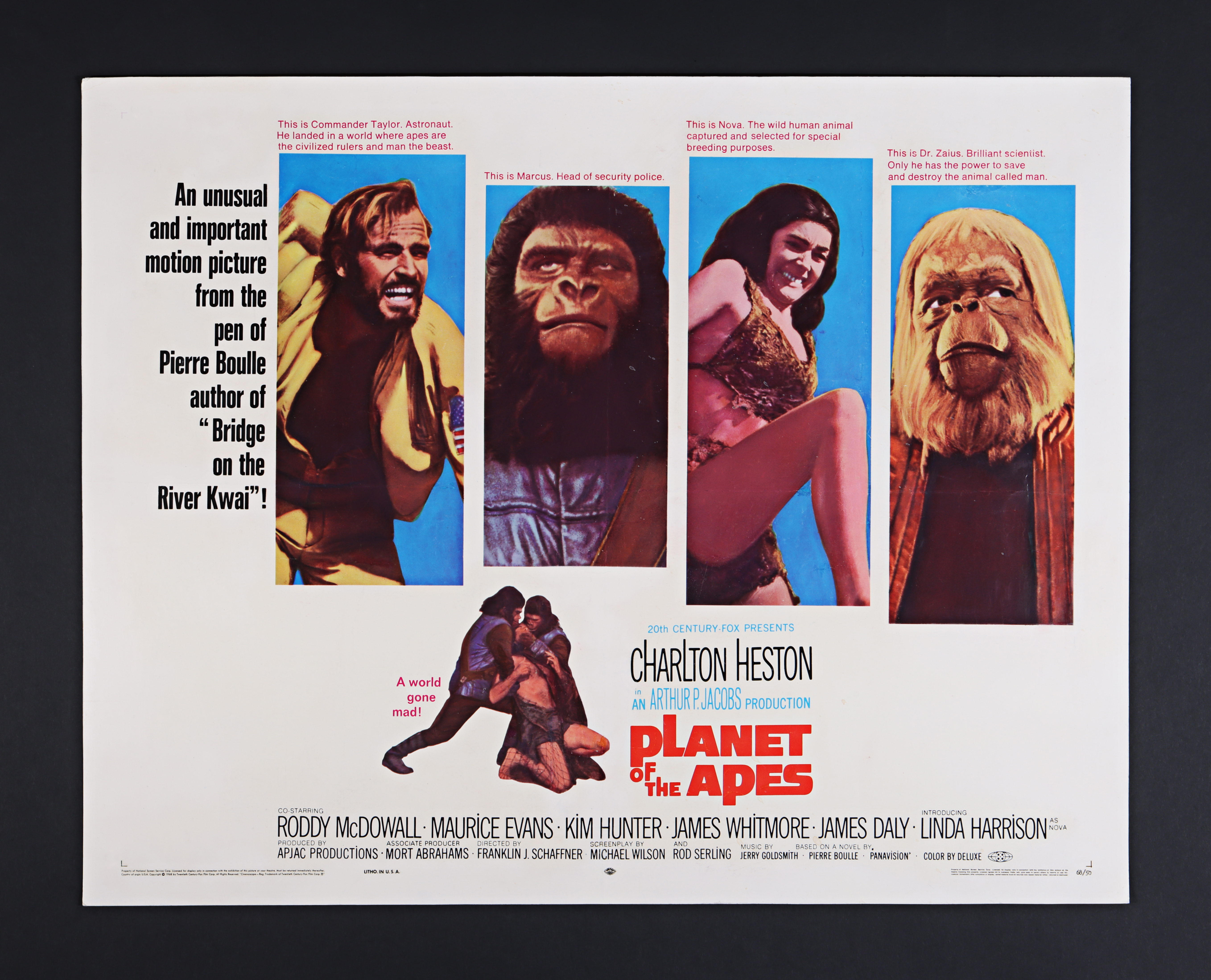 PLANET OF THE APES (1968) - David Frangioni Collection: US Half-Sheet - Paper-Backed, 1968