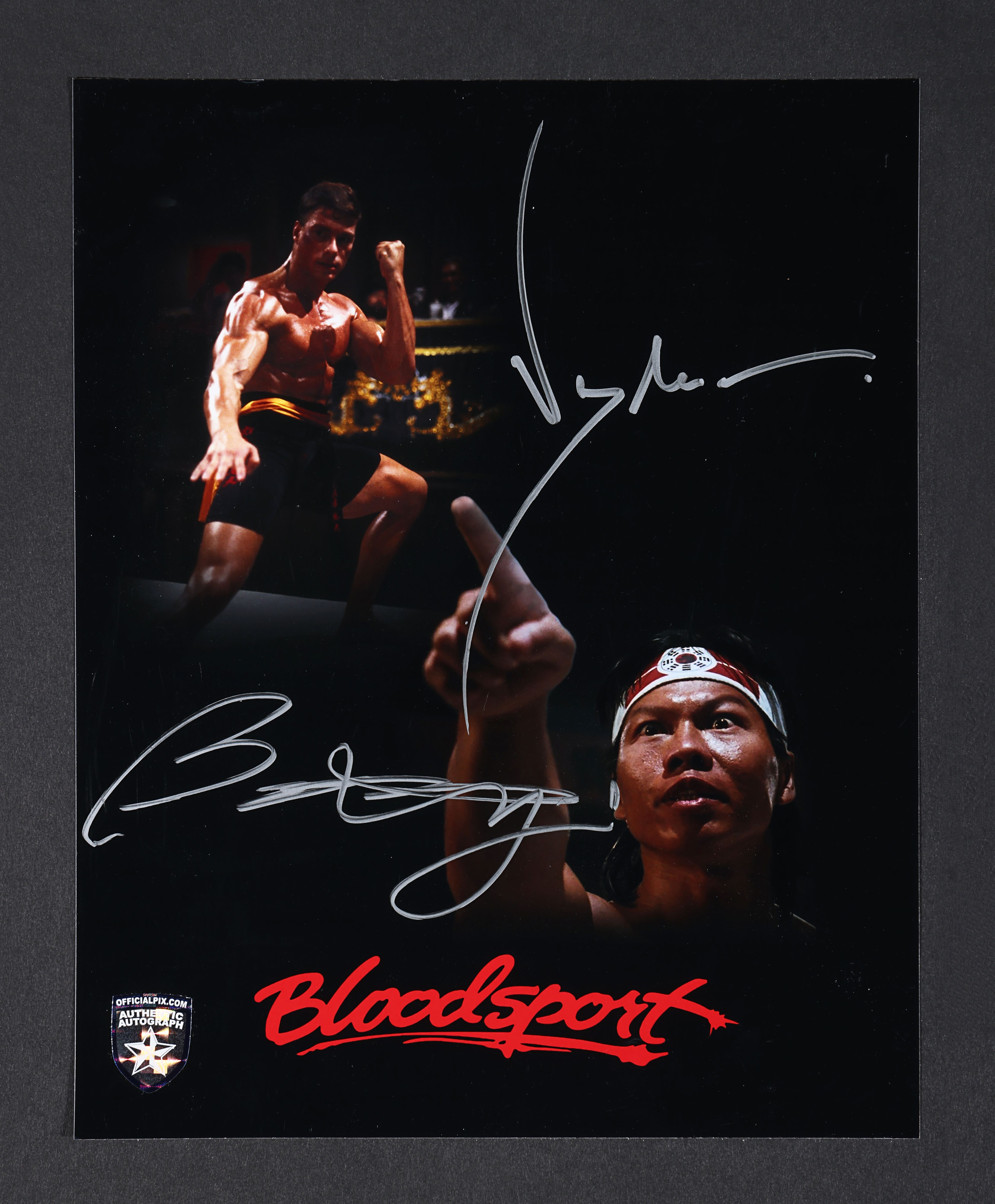 BLOODSPORT (1988) - Jean-Claude Van Damme and Bolo Yeung Autographed Photo