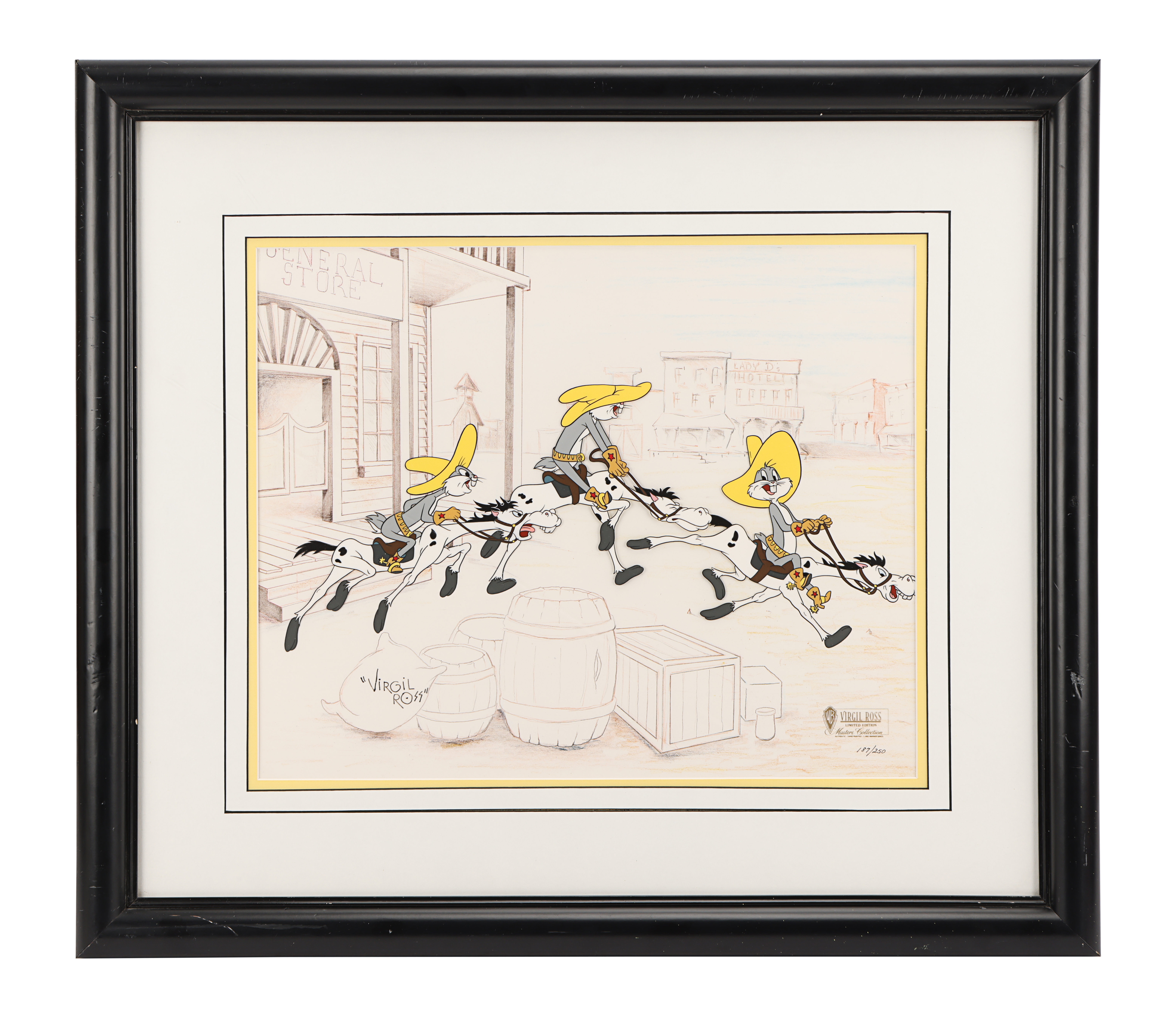 BUGS BUNNY - Signed Limited Edition Animation "Sequential Series" Drawing by Virgil Ross, circa 1990