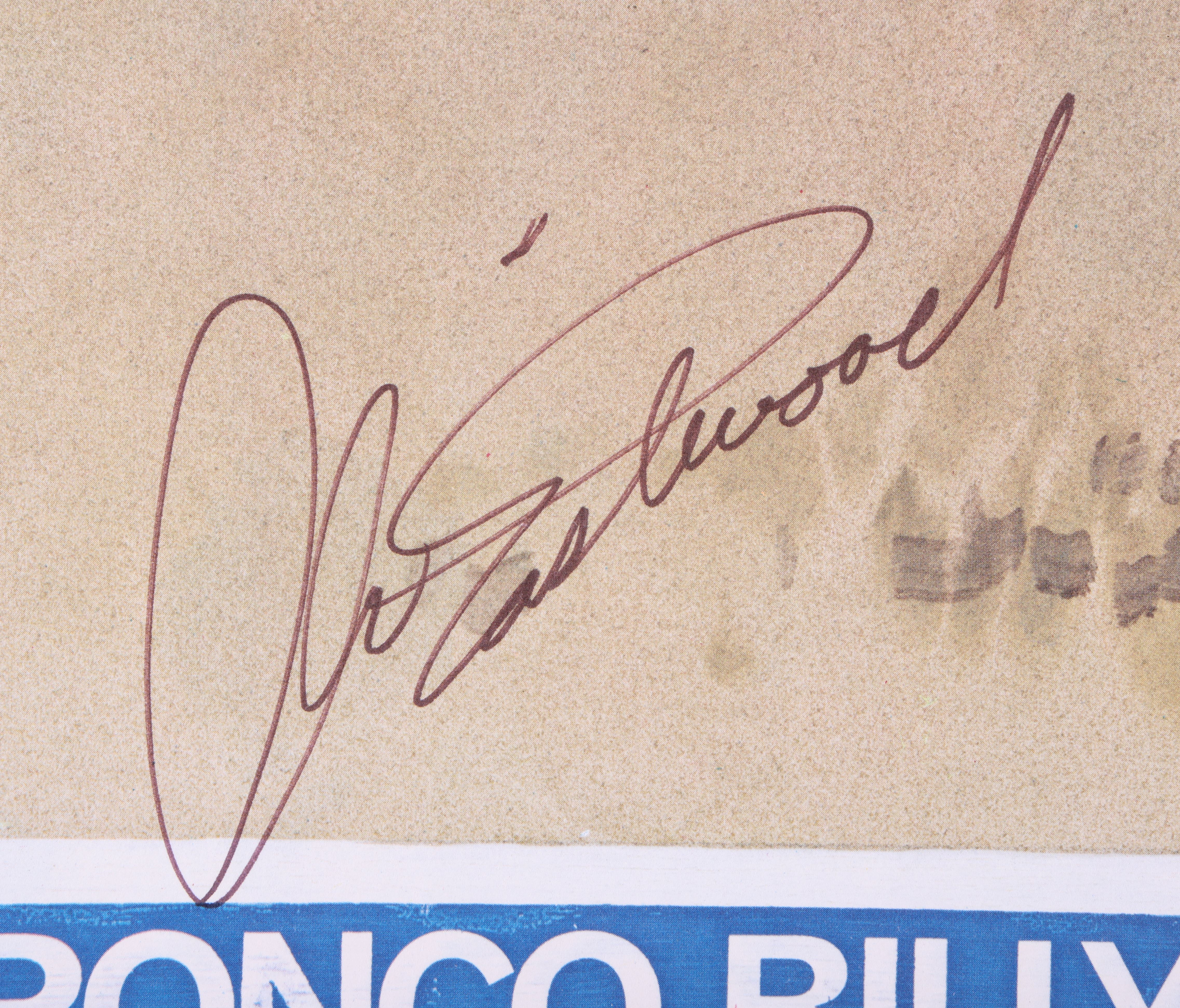 BRONCO BILLY (1980) - David Frangioni Collection: Clint Eastwood Autographed Special Promotional Pos - Image 2 of 2
