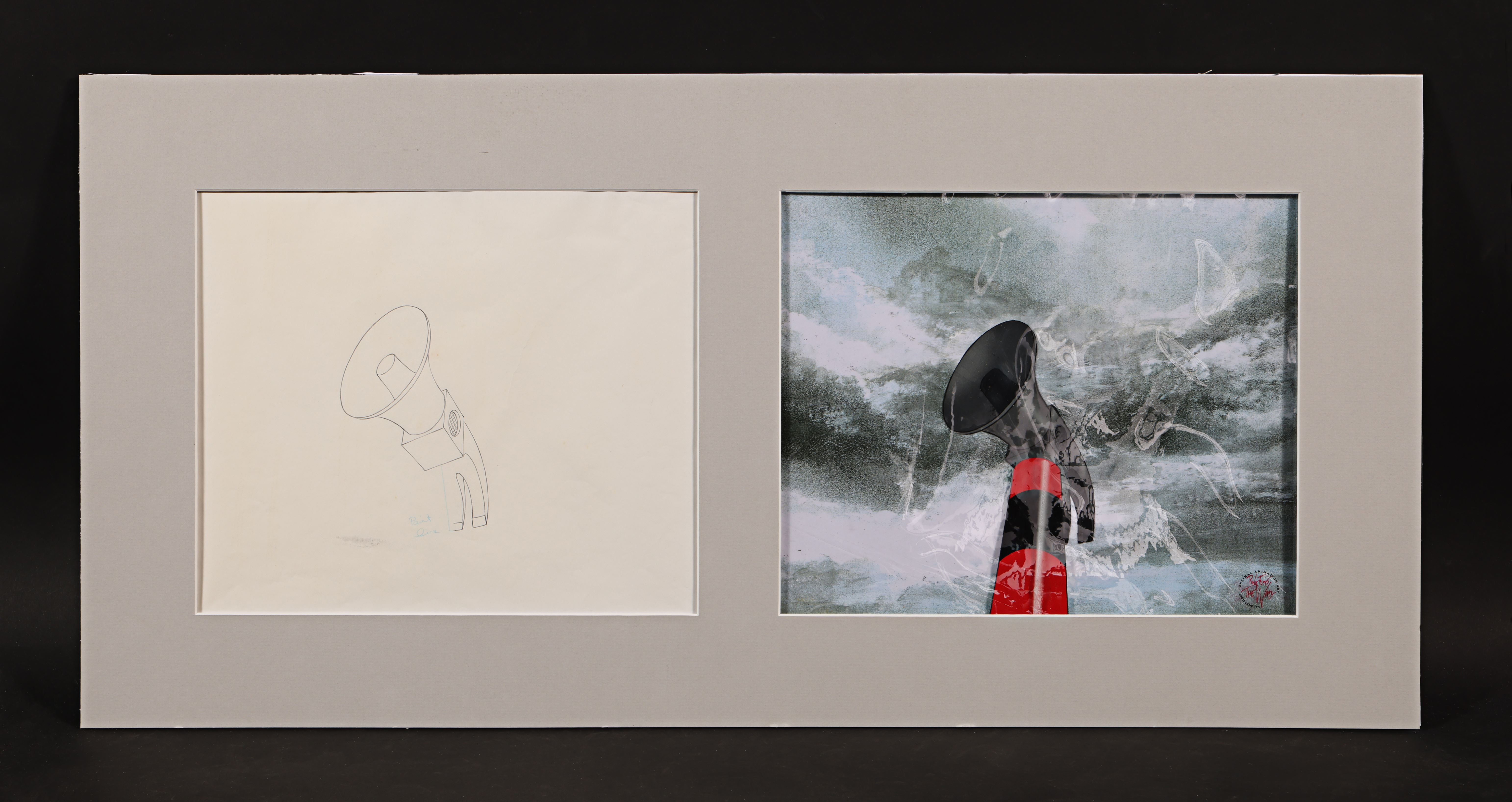 PINK FLOYD: THE WALL (1982) - Original The Marching Hammer Animation Cel and Pencil Drawing, 1982