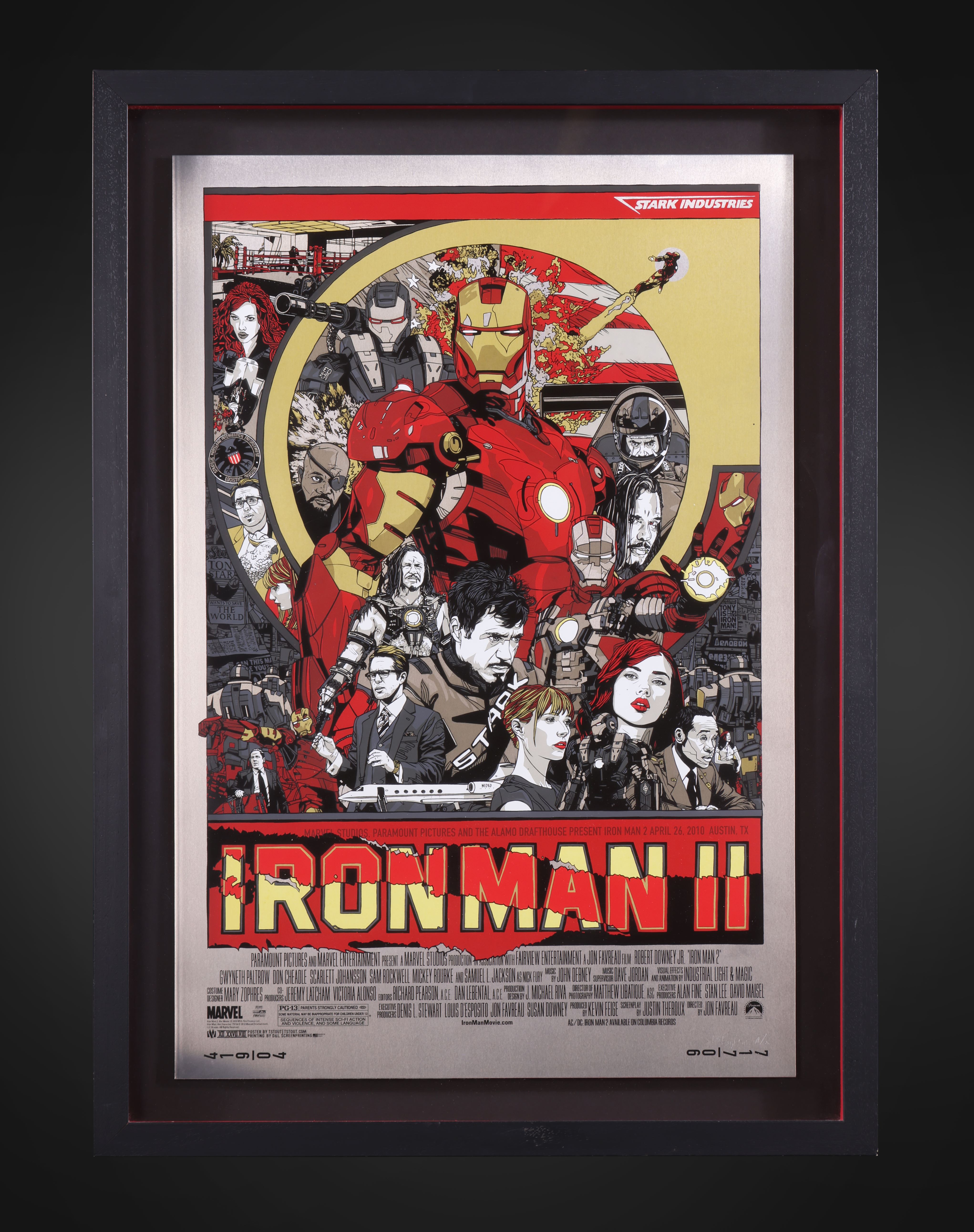 IRON MAN II (2010) - Signed and Hand-Numbered Limited Edition Metal Print by Tyler Stout, 2010