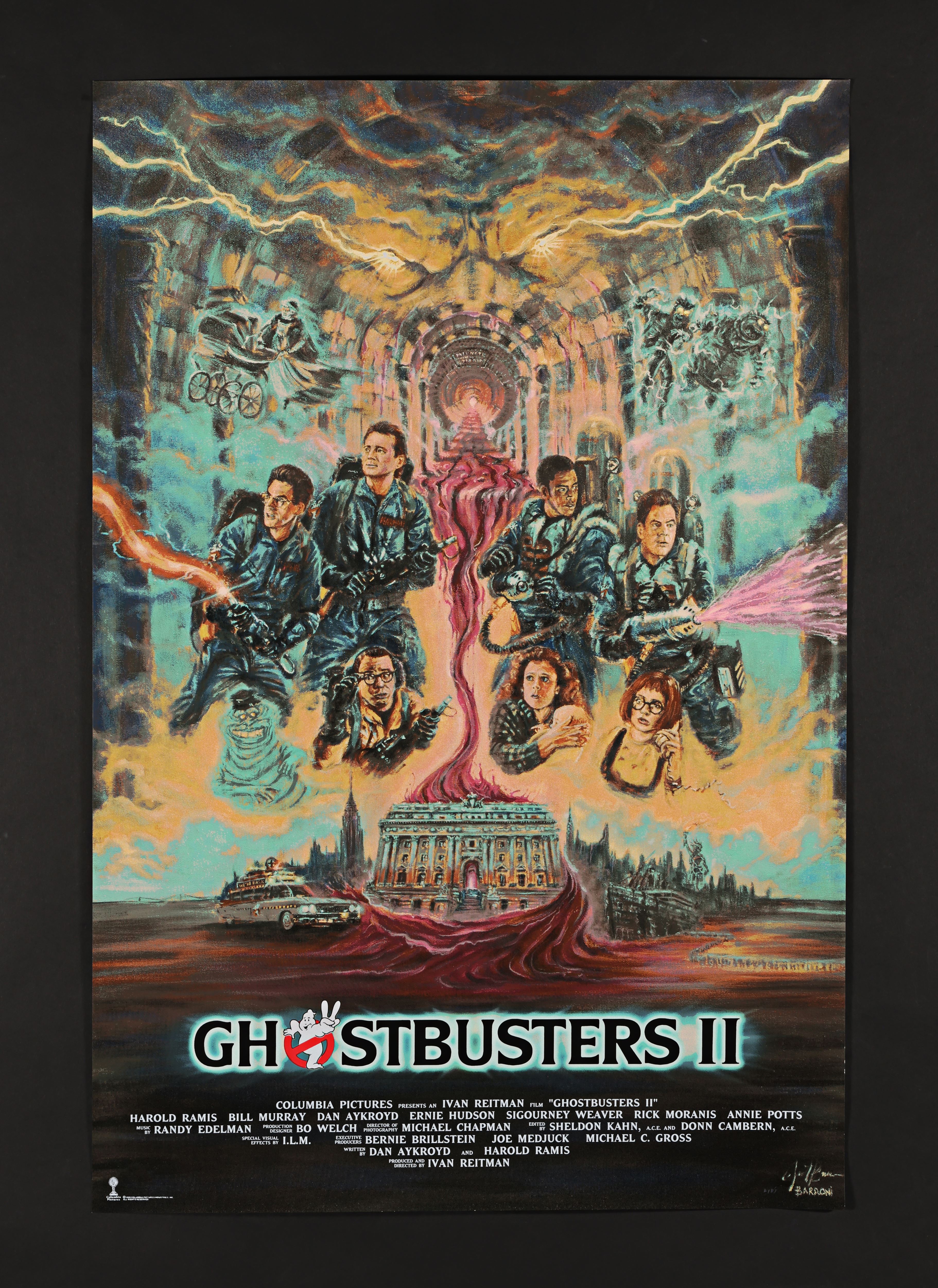 GHOSTBUSTERS (1984) AND GHOSTBUSTERS II (1989) - Two Hand-Numbered Limited Edition Prints by Gustavo - Image 2 of 2