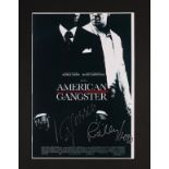 AMERICAN GANGSTER (2007) - Ridley Scott and Russell Crowe Autographed Mini Poster