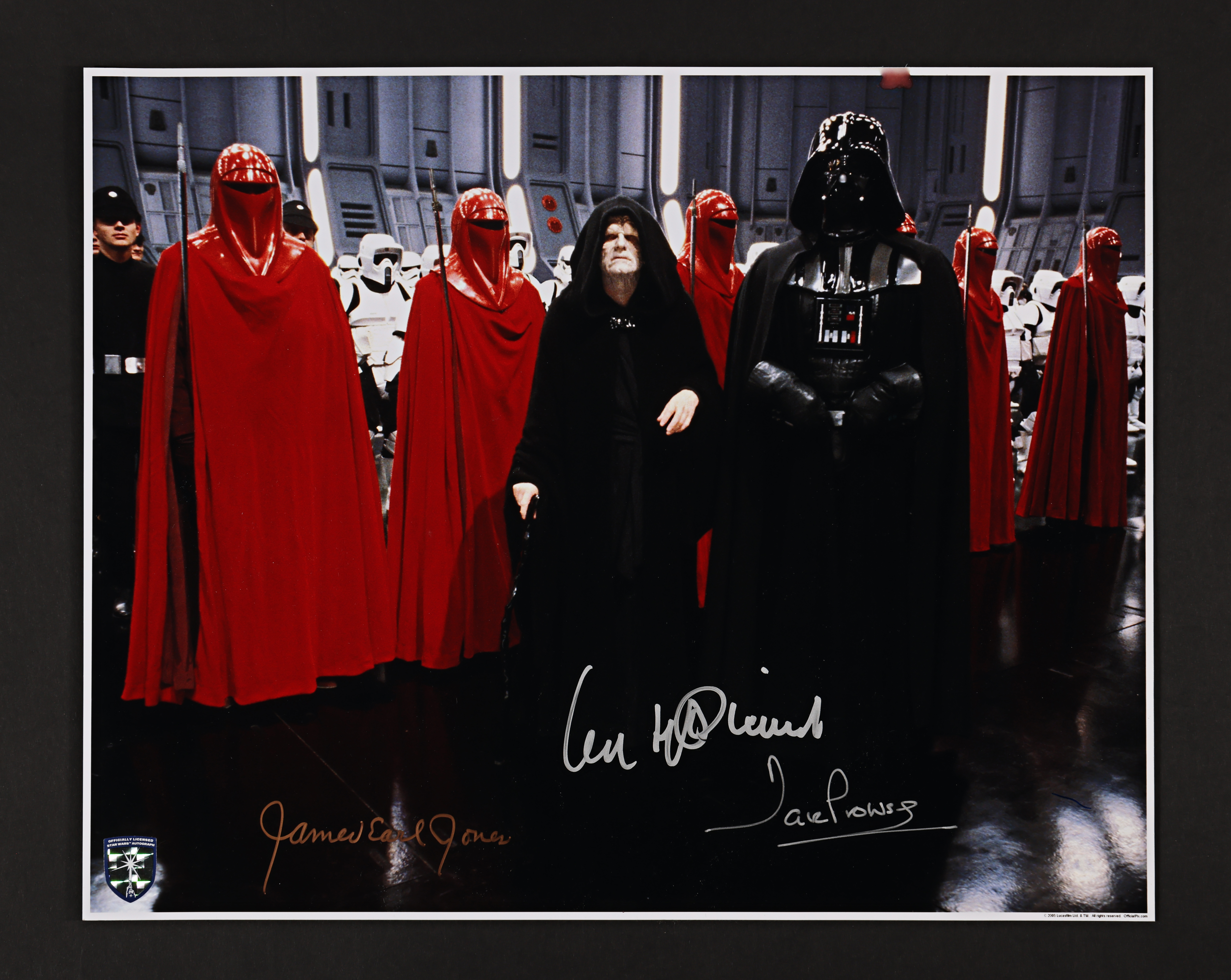 STAR WARS: RETURN OF THE JEDI (1983) - James Earl Jones, Ian McDiarmid and Dave Prowse Autographed L
