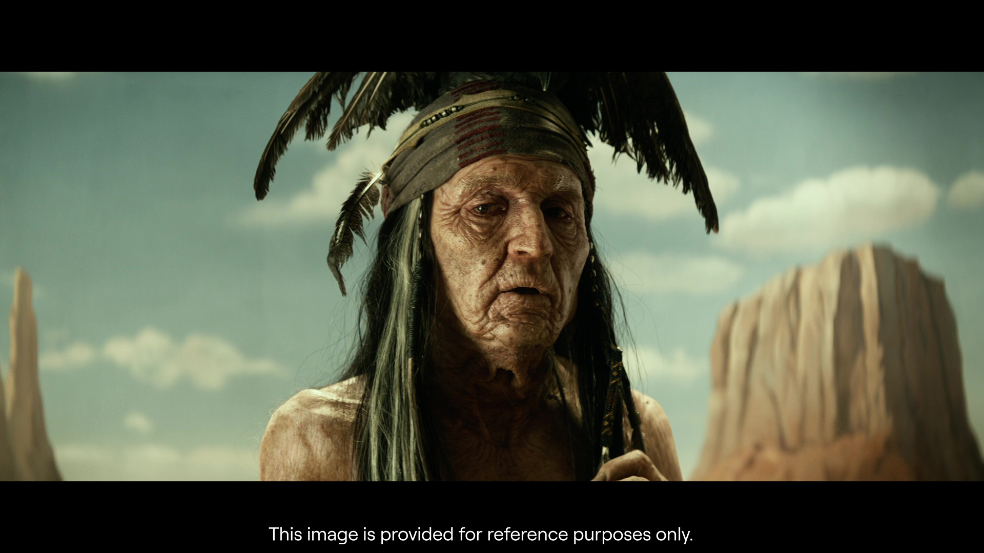 THE LONE RANGER (2013) - Old Tonto's (Johnny Depp) Facial Appliance with Prototype Breastplate and C - Image 16 of 16