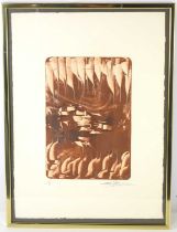 E. Fatistierra (20th century): Abstract etching numbered 1 of 1 bottom left, signed in pencil bottom