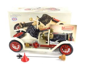 A Mamod live steam Roadster car in the original box with instructions.