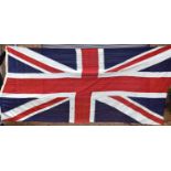 A large Naval Union Jack flag, 2:1 scale, early 20th century, 380cm by 196cm.