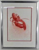 After Elizabeth Morris (British 20th Century): David's Lobster, limited edition print number 37 of