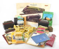 A group of railwayana to include photographs of locomotives, books, leaflets, postcards, cigarette