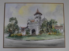 Goh Chye Khee (20th century): Singapore landscape, watercolour, signed lower left, 45 by 60cm.
