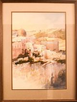 Beni Gassenhauer (20th century): Israel landscape, watercolour, signed lower right, 50 by 35cm.