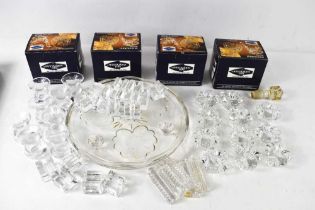 A large group of Scandinavian glass tableware, comprising eight Kertto Nurminen of Finland napkin