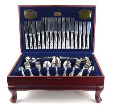 A canteen of Viners silver plated cutlery in the King's Pattern, the Embassy canteen of eight