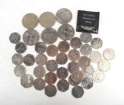 A group of collectable 50p pieces to include 14 Beatrix Potter and 3 Paddington, together with