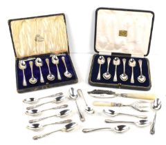 A set of silver teaspoons, with bright-cut engraved decoration, Joseph Rodgers & Sons, Sheffield