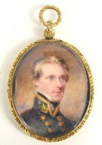 Richard Woodman (1784-1859)A Portrait miniature of Hammel Ingold Strutt (1804-1886) in a double-